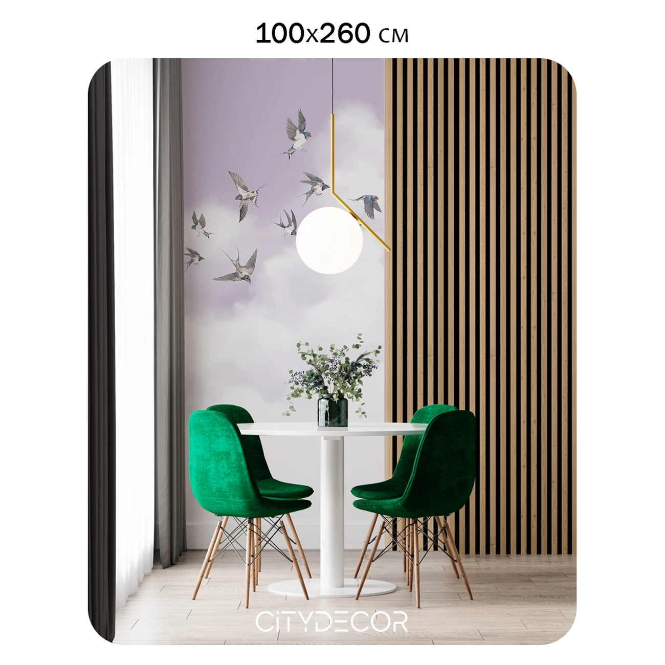 Фотообои рулонные Citydecor Air 13 на флизелиновой основе 100x260 см