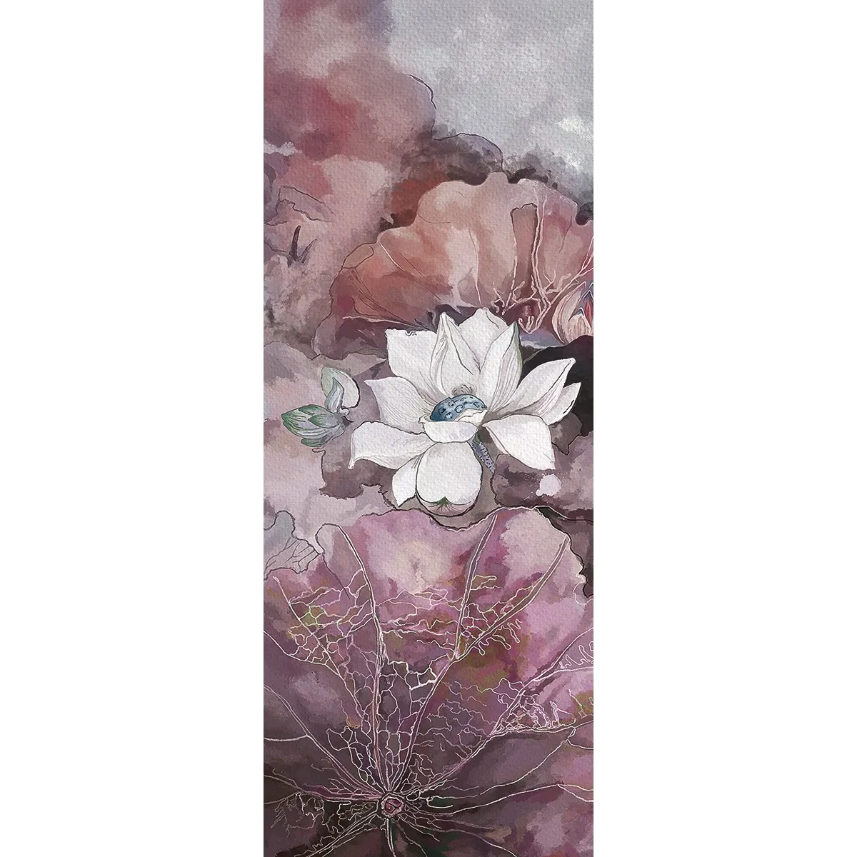 Дизайнерские фотообои рулонные Citydecor Blossom 4 на флизелиновой основе 100x260 см