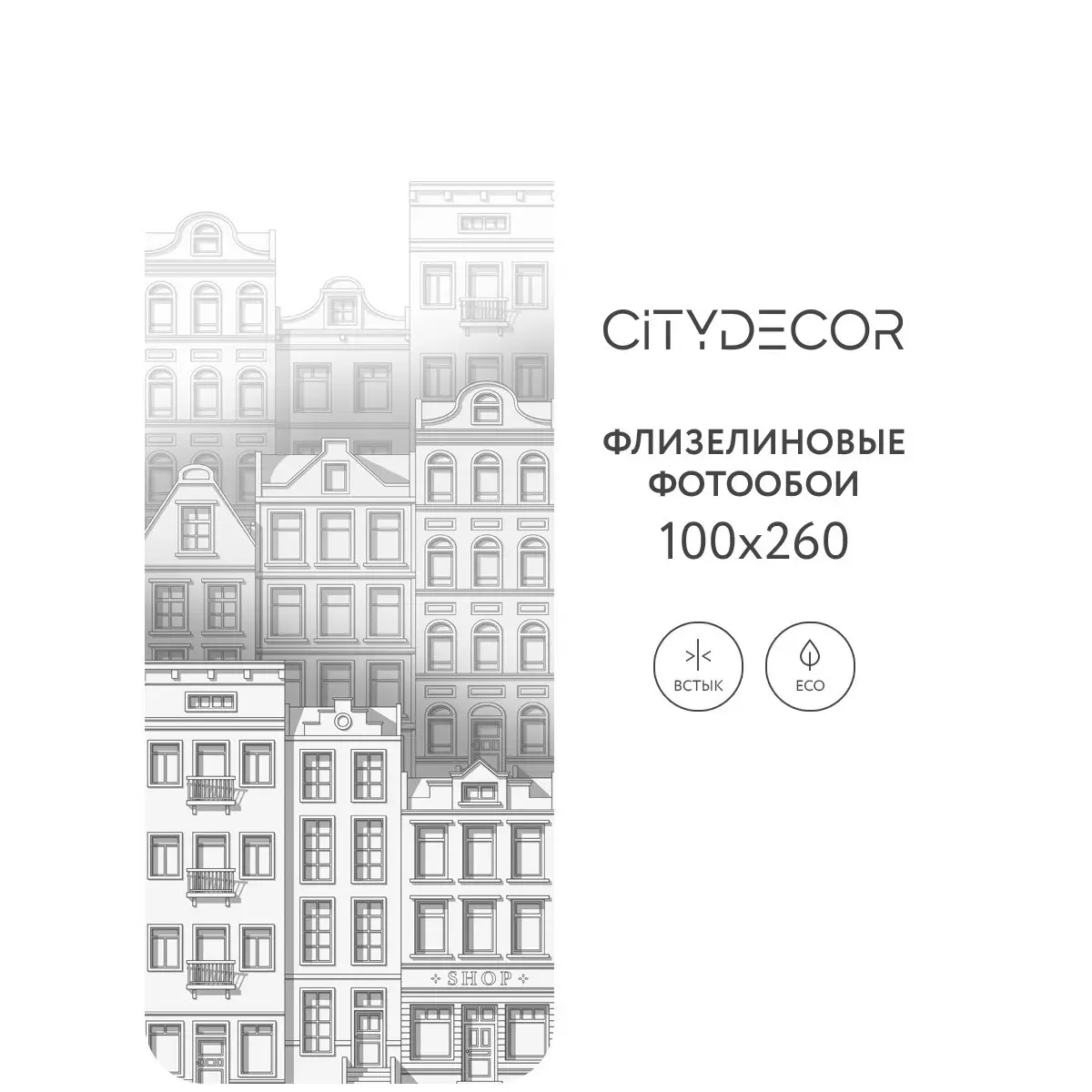 Фотообои рулонные Citydecor Города и Архитектура 42 на флизелиновой основе 100x260 см