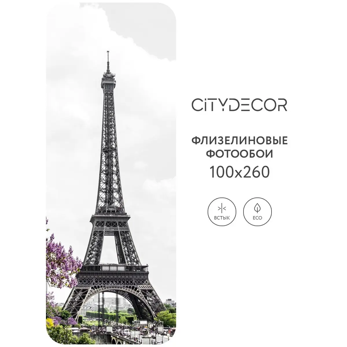 Фотообои рулонные Citydecor Города и Архитектура 43 на флизелиновой основе 100x260 см