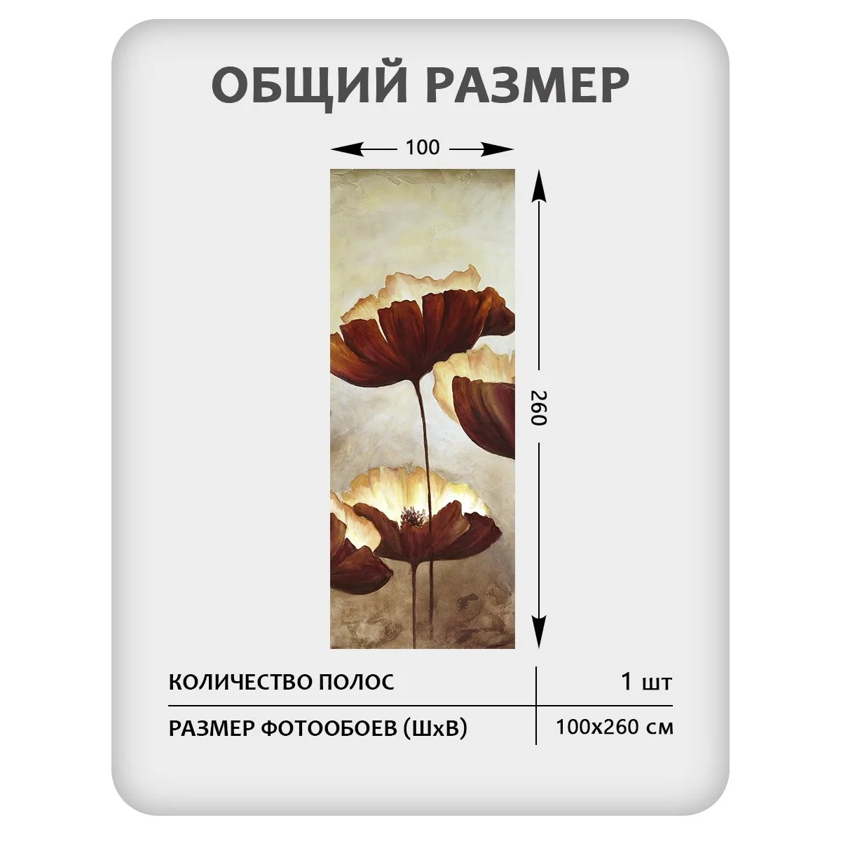 Фотообои рулонные Citydecor Цветы и Растения 79 на флизелиновой основе 100x260 см