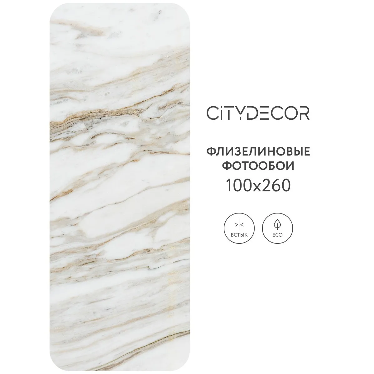 Фотообои рулонные Citydecor Флюид Арт 74 на флизелиновой основе 100x260 см