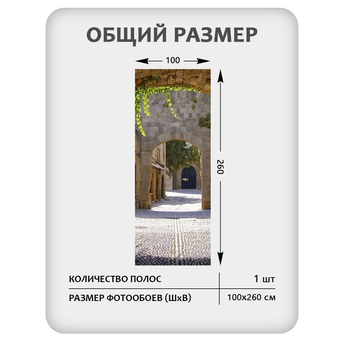 Фотообои рулонные Citydecor Фреска 40 на флизелиновой основе 100x260 см