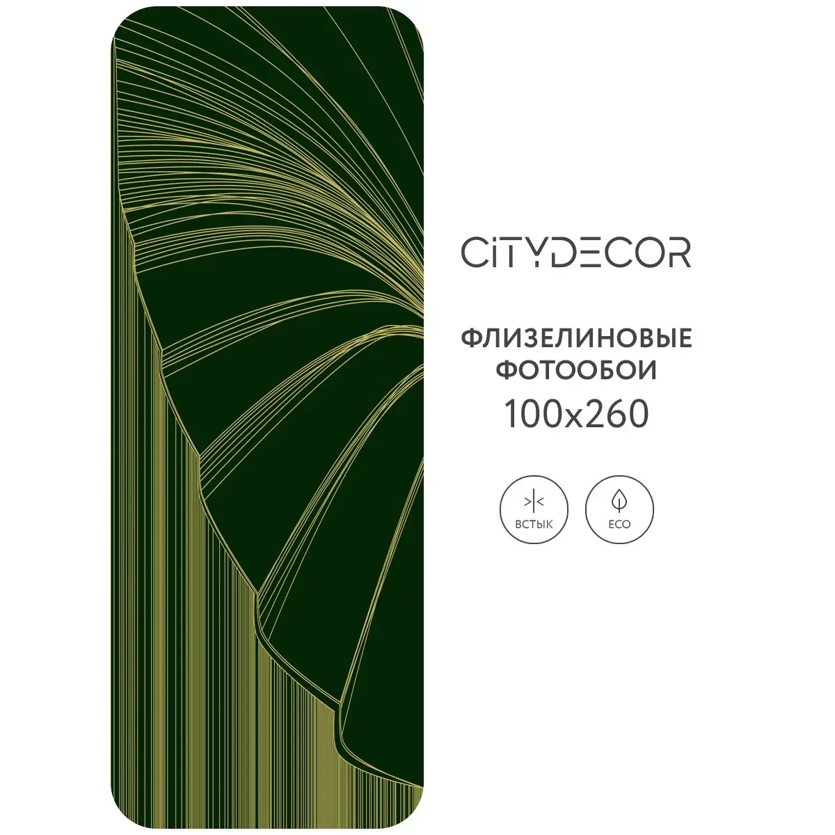 Фотообои рулонные Citydecor Perfect Lines 24 на флизелиновой основе 100x260 см