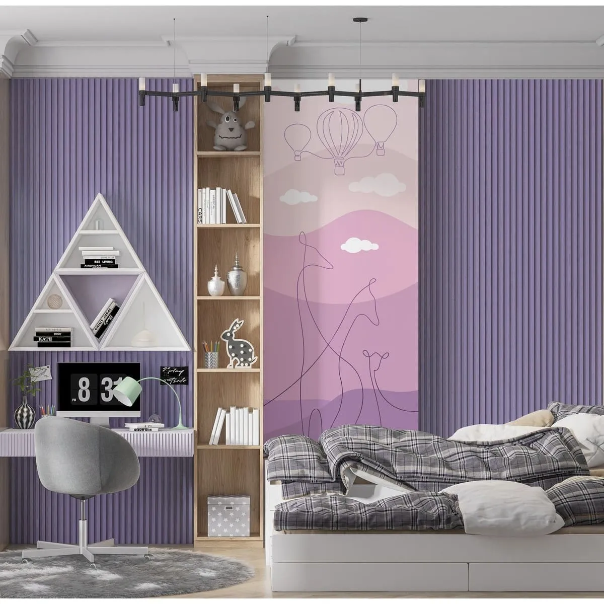 Фотообои рулонные Citydecor Perfect Lines Kids 2 на флизелиновой основе 100x260 см