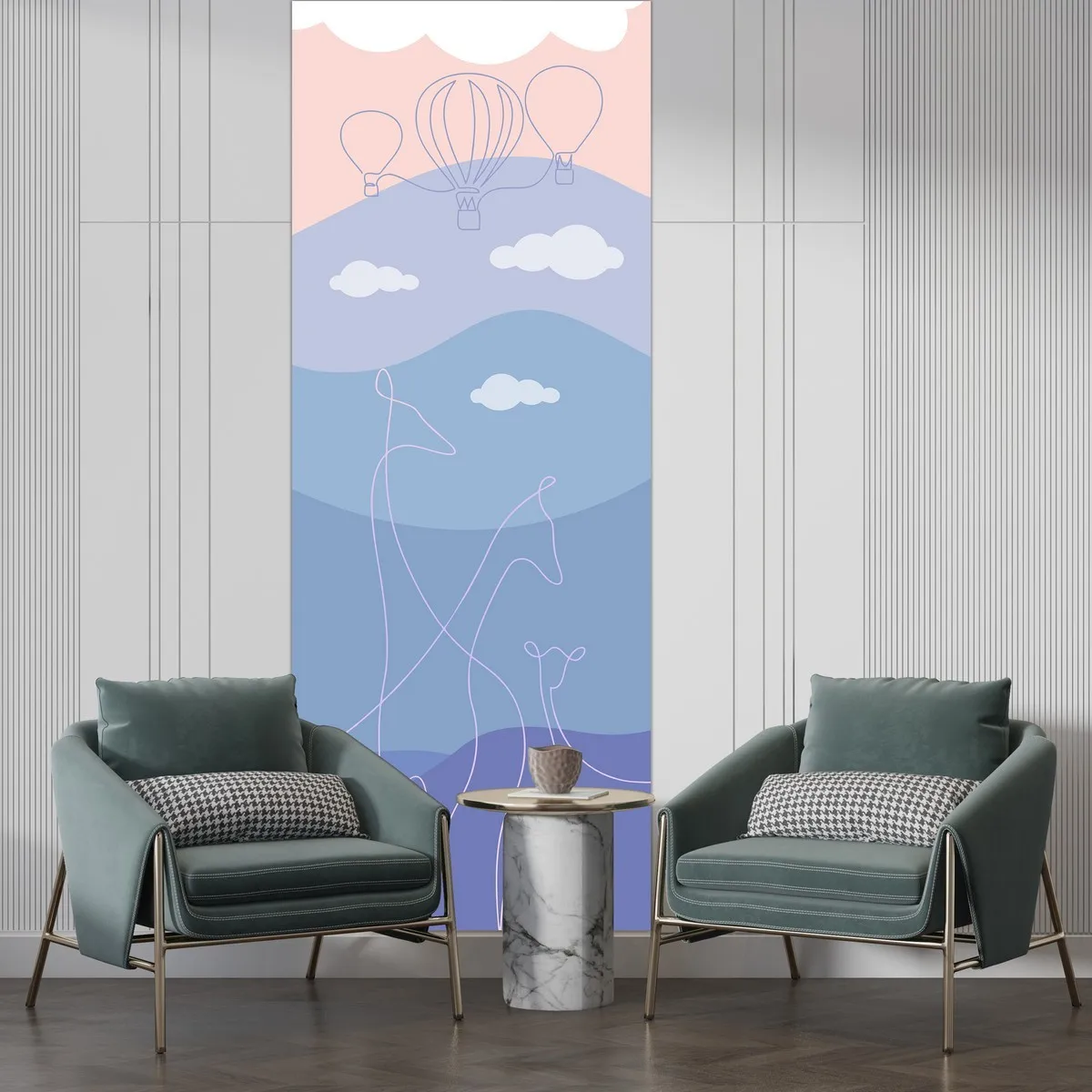 Фотообои рулонные Citydecor Perfect Lines Kids 3 на флизелиновой основе 100x260 см