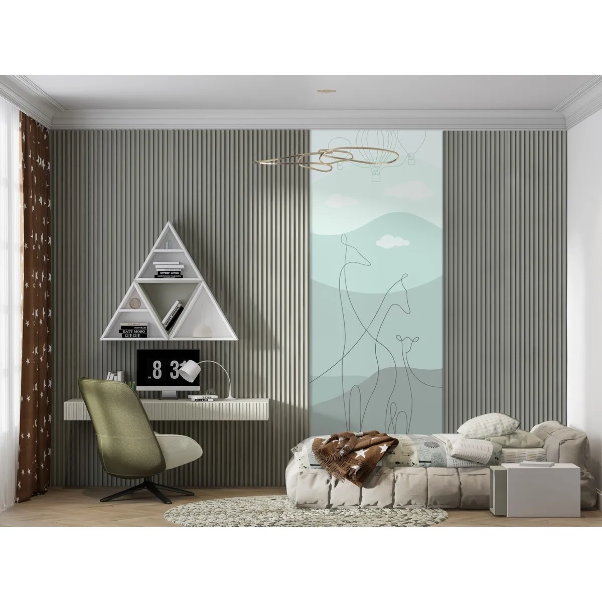 Фотообои рулонные Citydecor Perfect Lines Kids 5 на флизелиновой основе 100x260 см