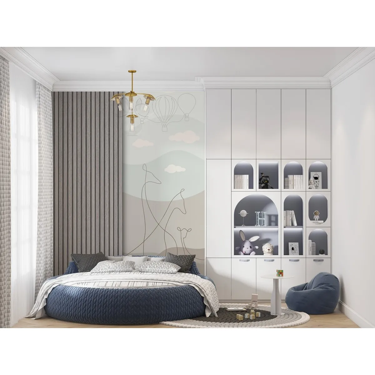 Фотообои рулонные Citydecor Perfect Lines Kids 6 на флизелиновой основе 100x260 см