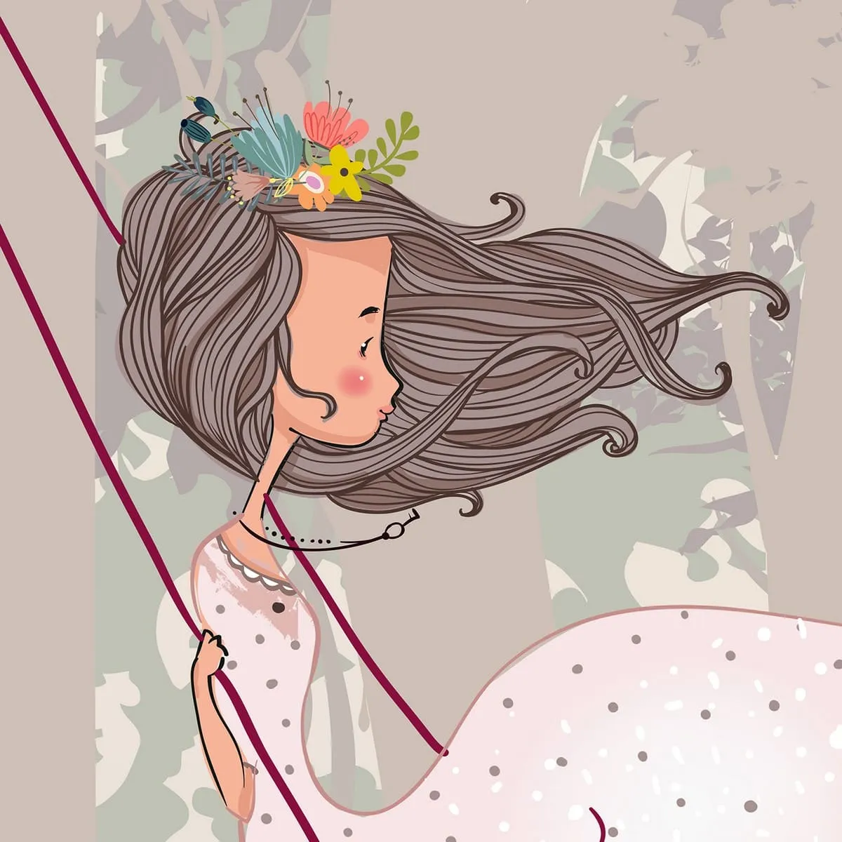 Дизайнерские фотообои рулонные Citydecor Princess 6 на флизелиновой основе 100x260 см 