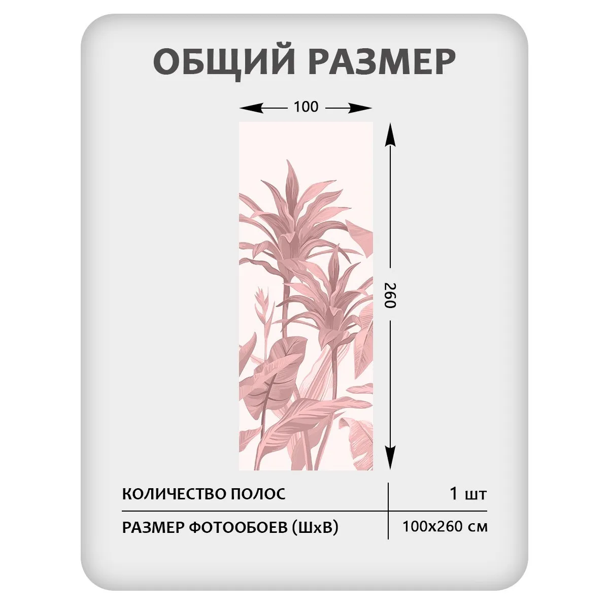 Фотообои рулонные Citydecor Знойные тропики 27 на флизелиновой основе 100x260 см