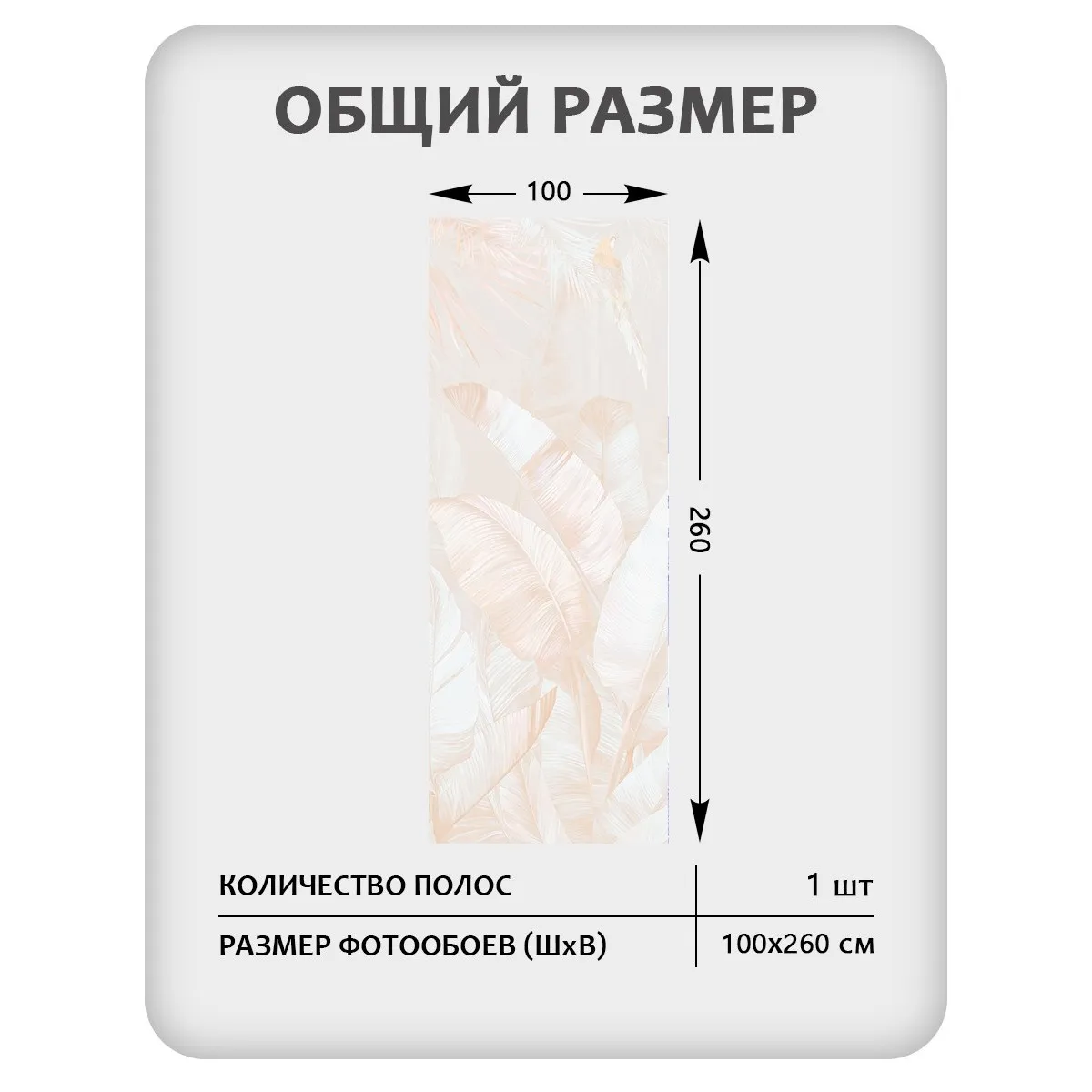 Фотообои рулонные Citydecor Знойные тропики 31 на флизелиновой основе 100x260 см