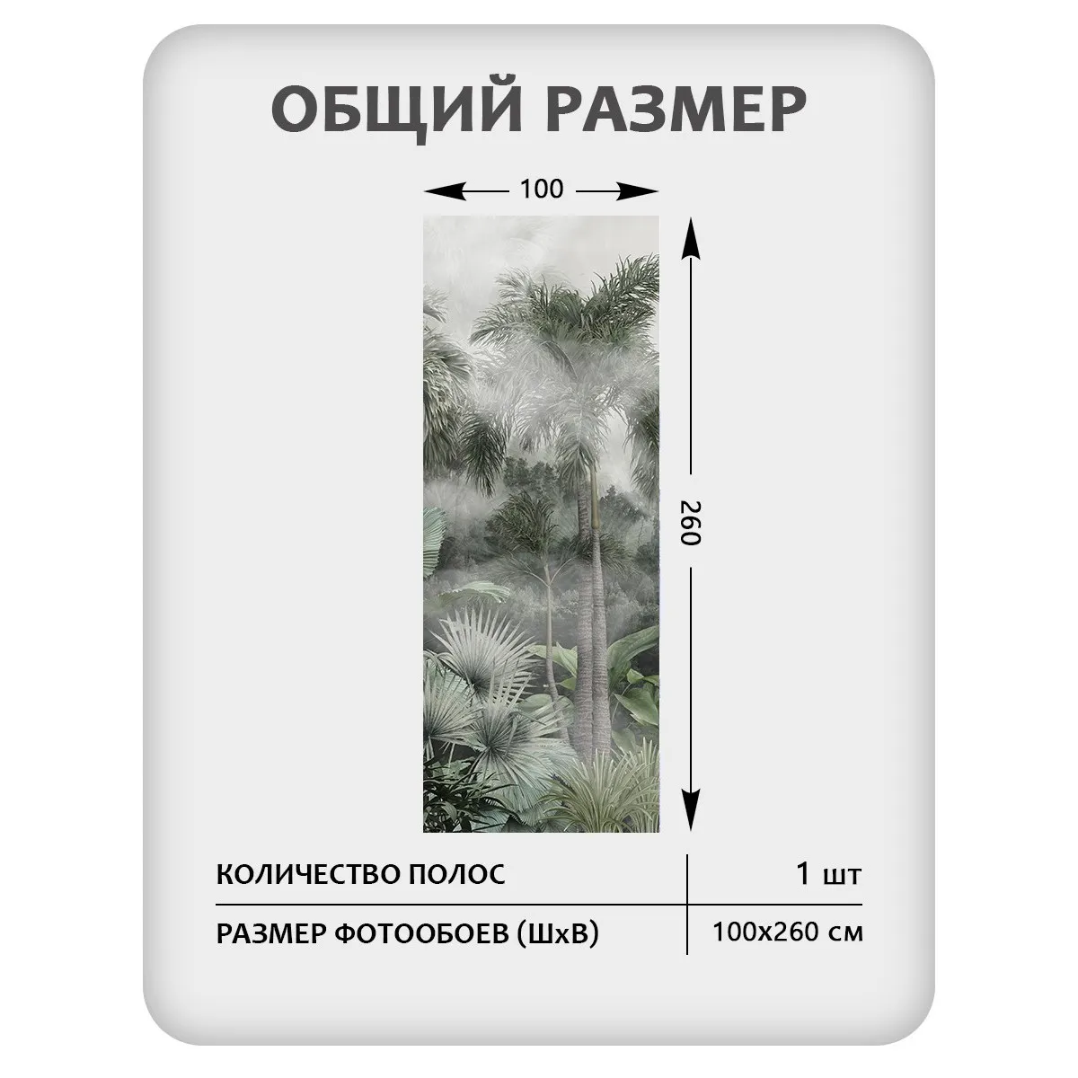 Фотообои рулонные Citydecor Знойные тропики 32 на флизелиновой основе 100x260 см