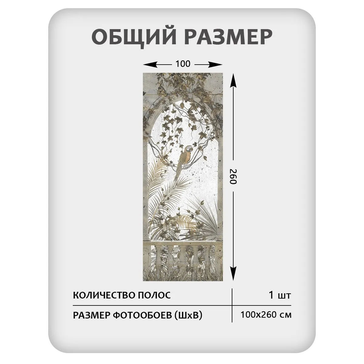 Фотообои рулонные Citydecor Знойные тропики 35 на флизелиновой основе 100x260 см