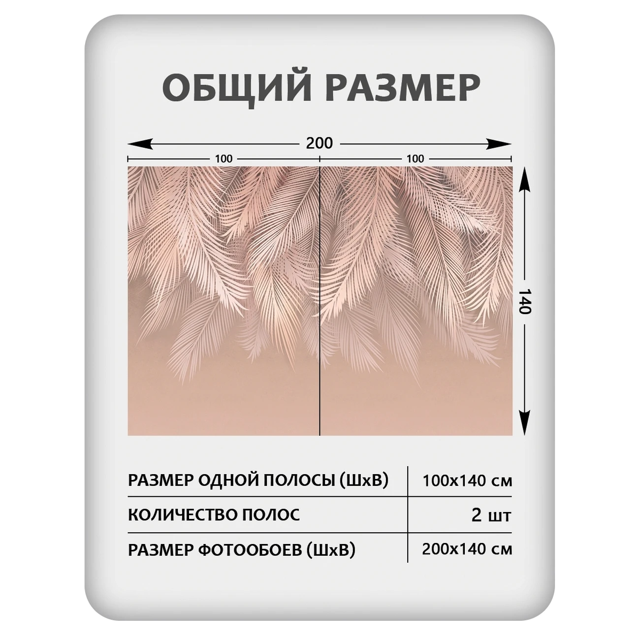 Фотообои рулонные Citydecor Пальмовые листья 82 на флизелиновой основе 200x140 см