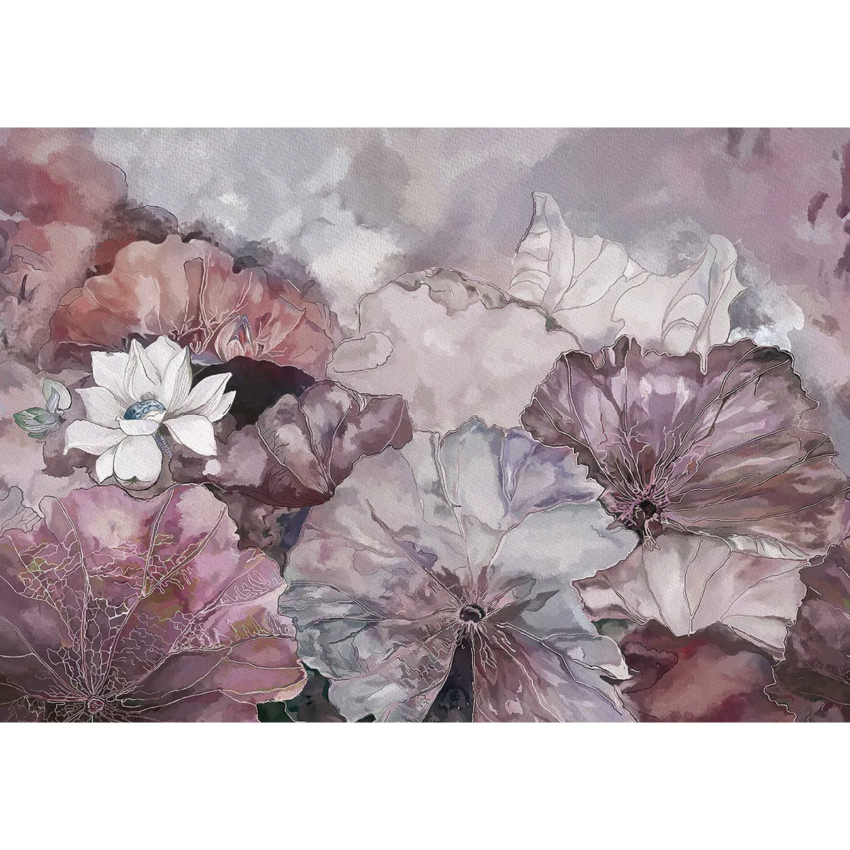 Дизайнерские фотообои рулонные Citydecor Blossom 4 на флизелиновой основе 200x140 см