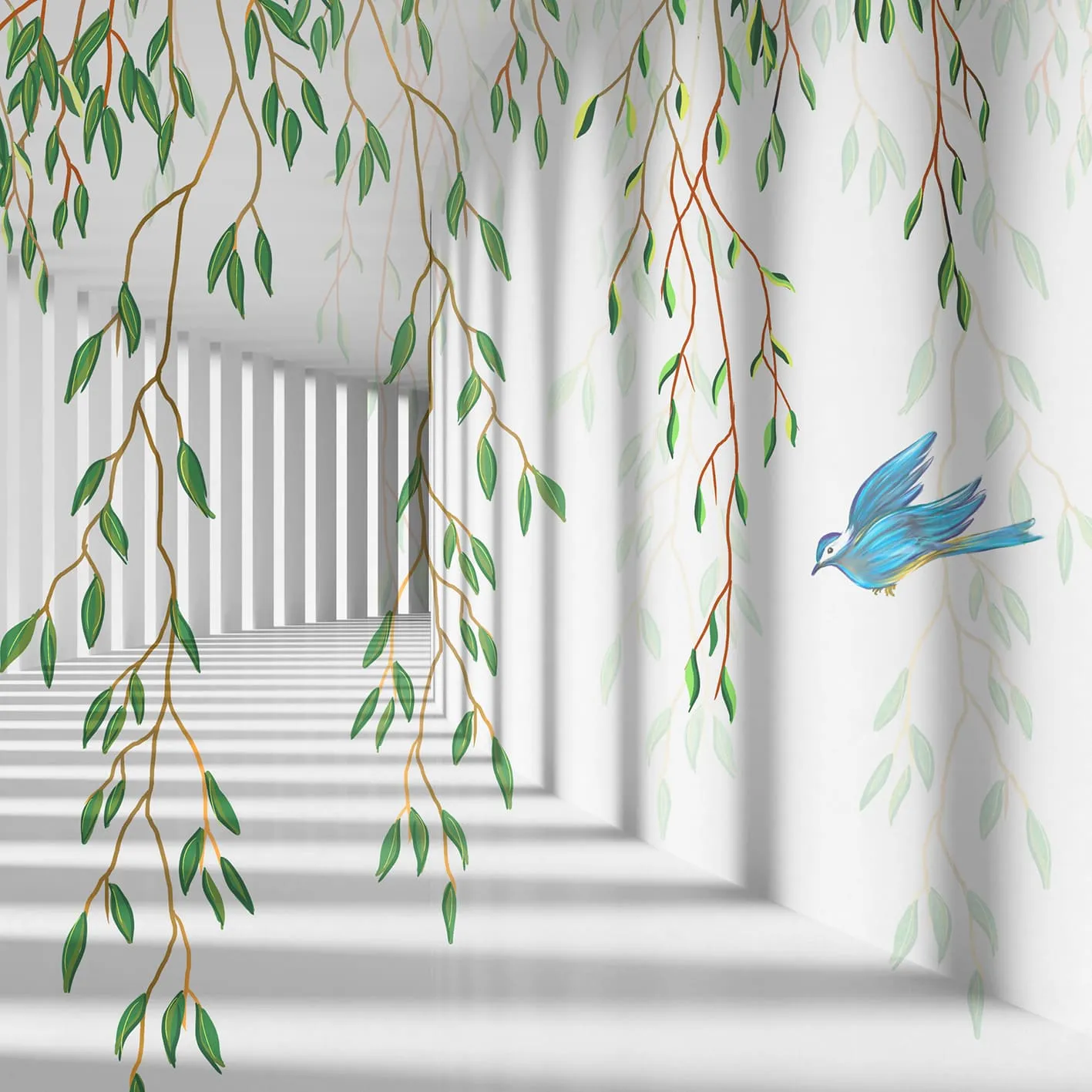 Фотообои рулонные Citydecor Flower Tunnel 3d 1 на флизелиновой основе 200x140 см