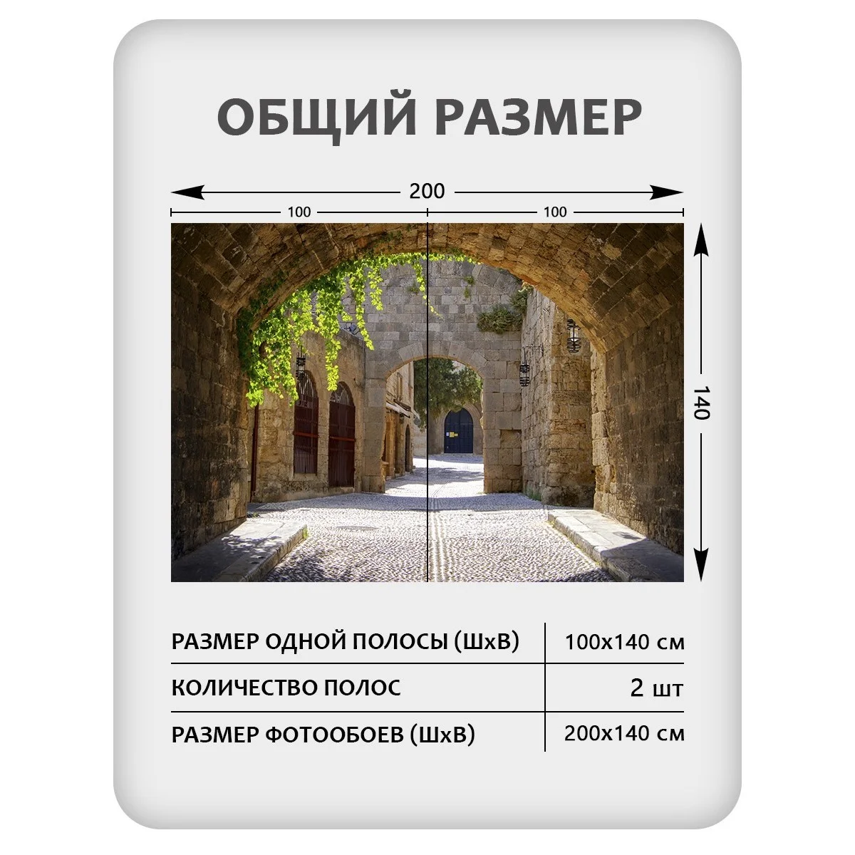 Фотообои рулонные Citydecor Фреска 40 на флизелиновой основе 200x140 см