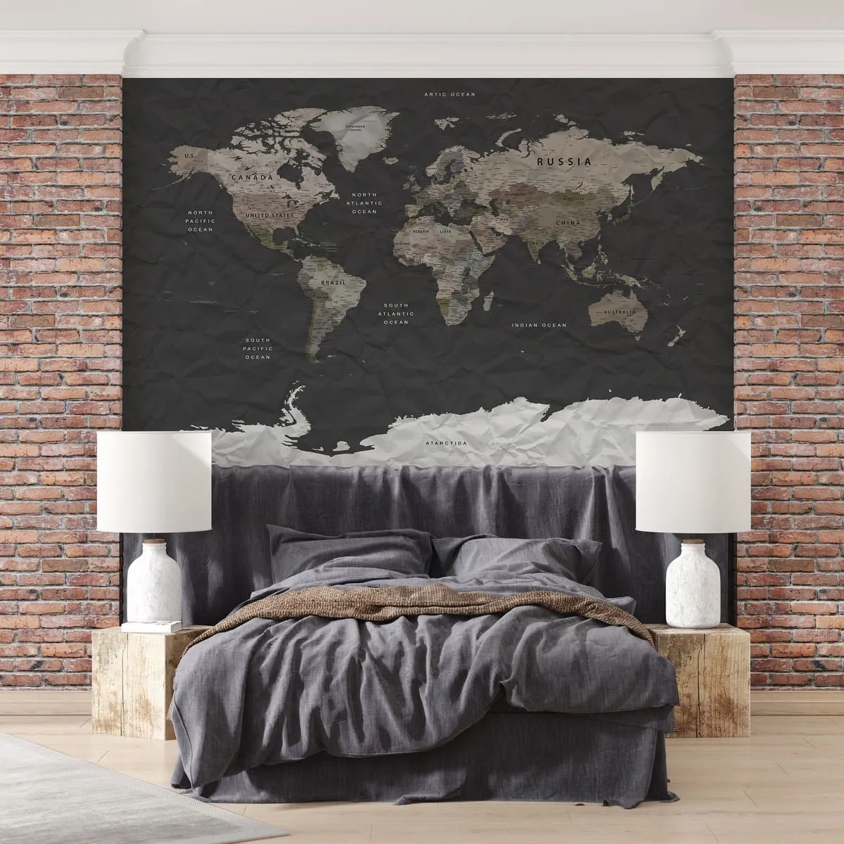 Фотообои рулонные Citydecor Карта мира 22 на флизелиновой основе 200x140 см