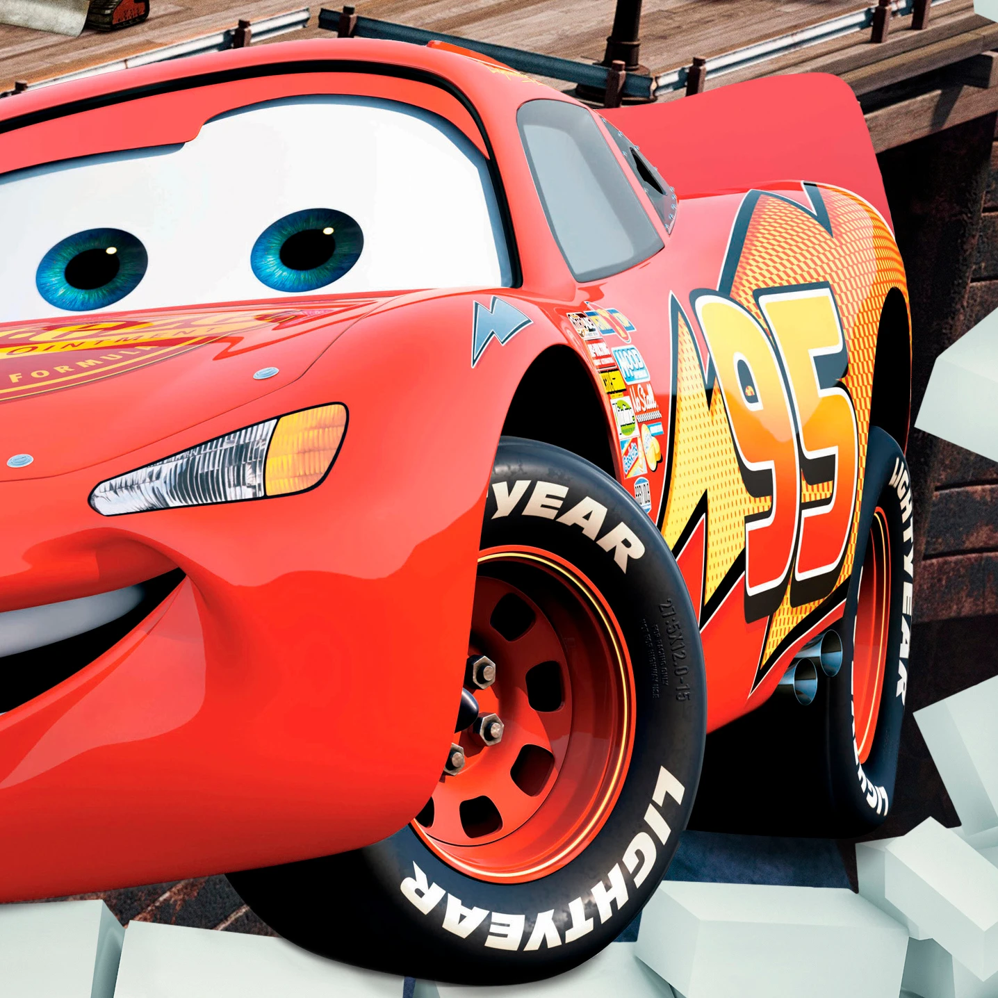 Фотообои рулонные Citydecor Молния МакВин 3D на флизелиновой основе 200x140 см 