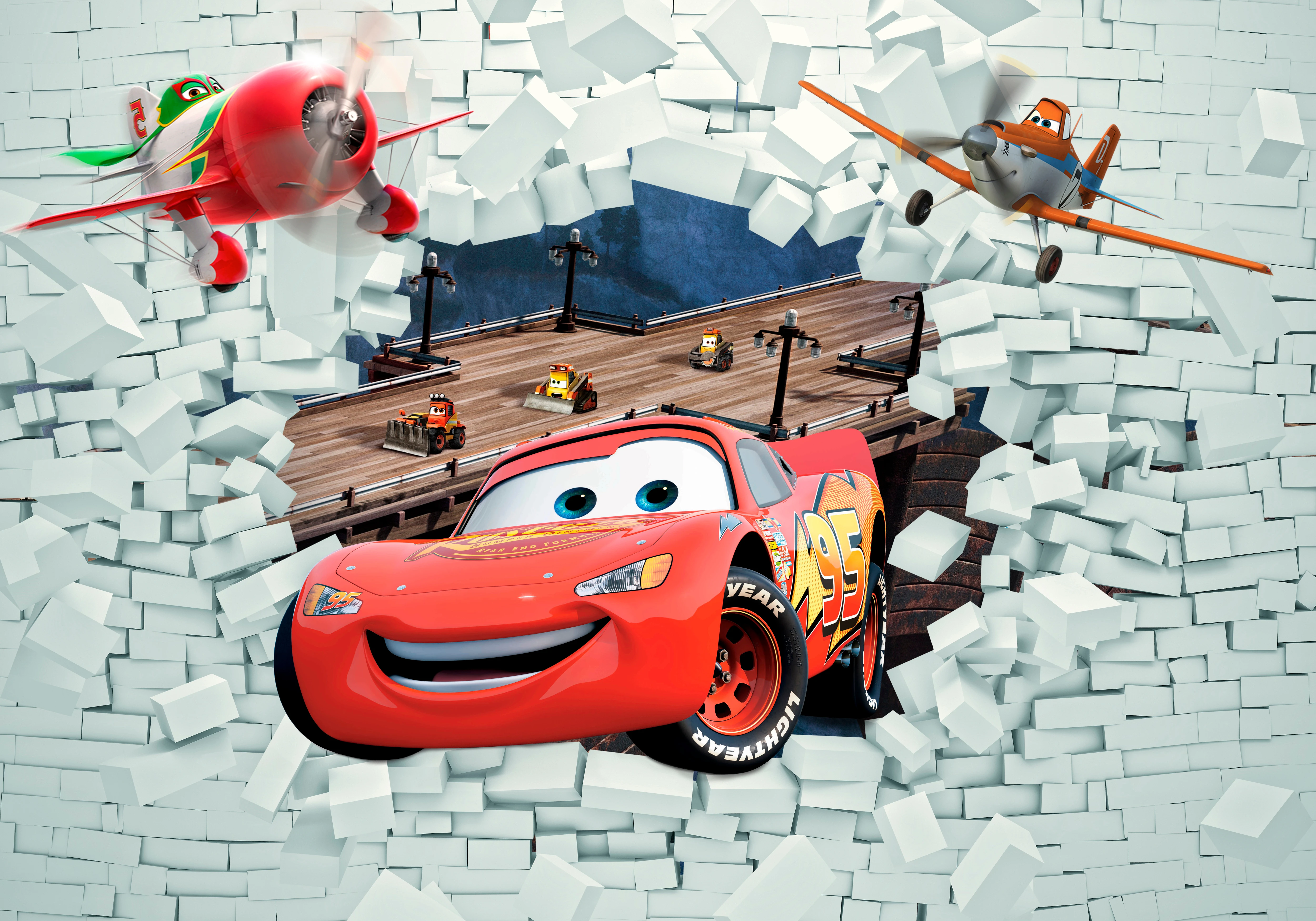 Фотообои рулонные Citydecor Молния МакВин 3D на флизелиновой основе 200x140 см 