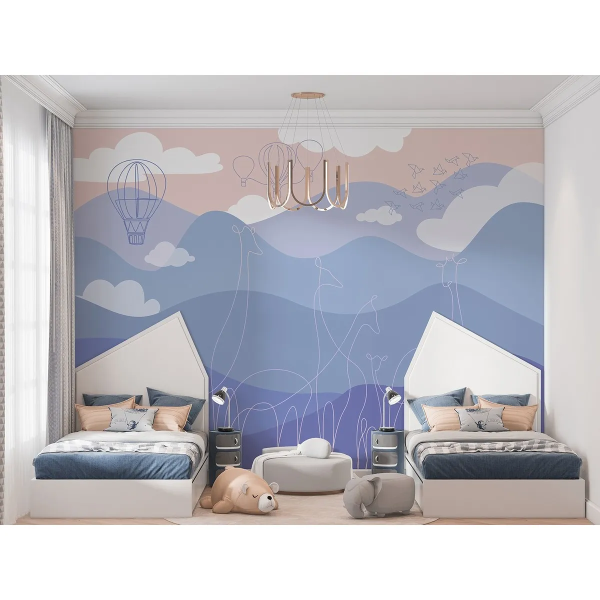 Фотообои рулонные Citydecor Perfect Lines Kids 3 на флизелиновой основе 200x140 см