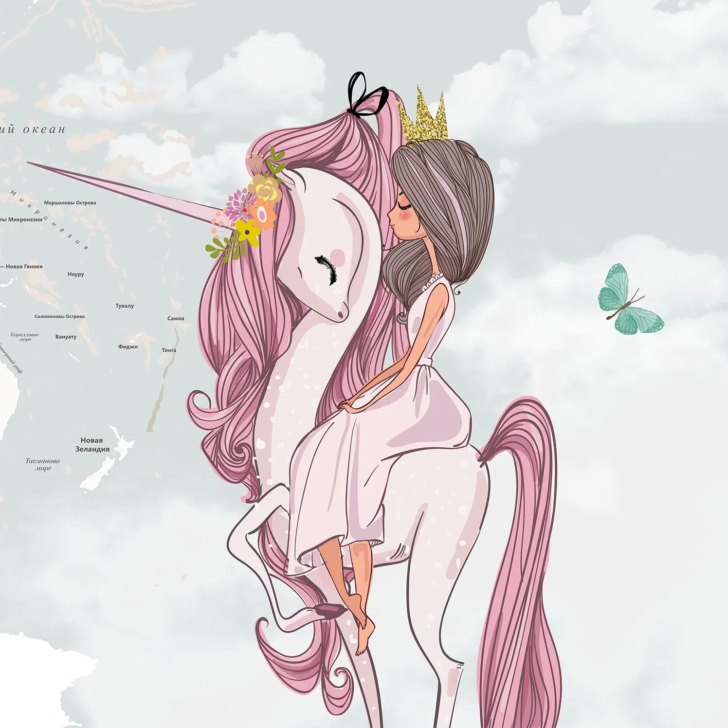 Дизайнерские фотообои рулонные Citydecor Princess 10 на флизелиновой основе 200x140 см