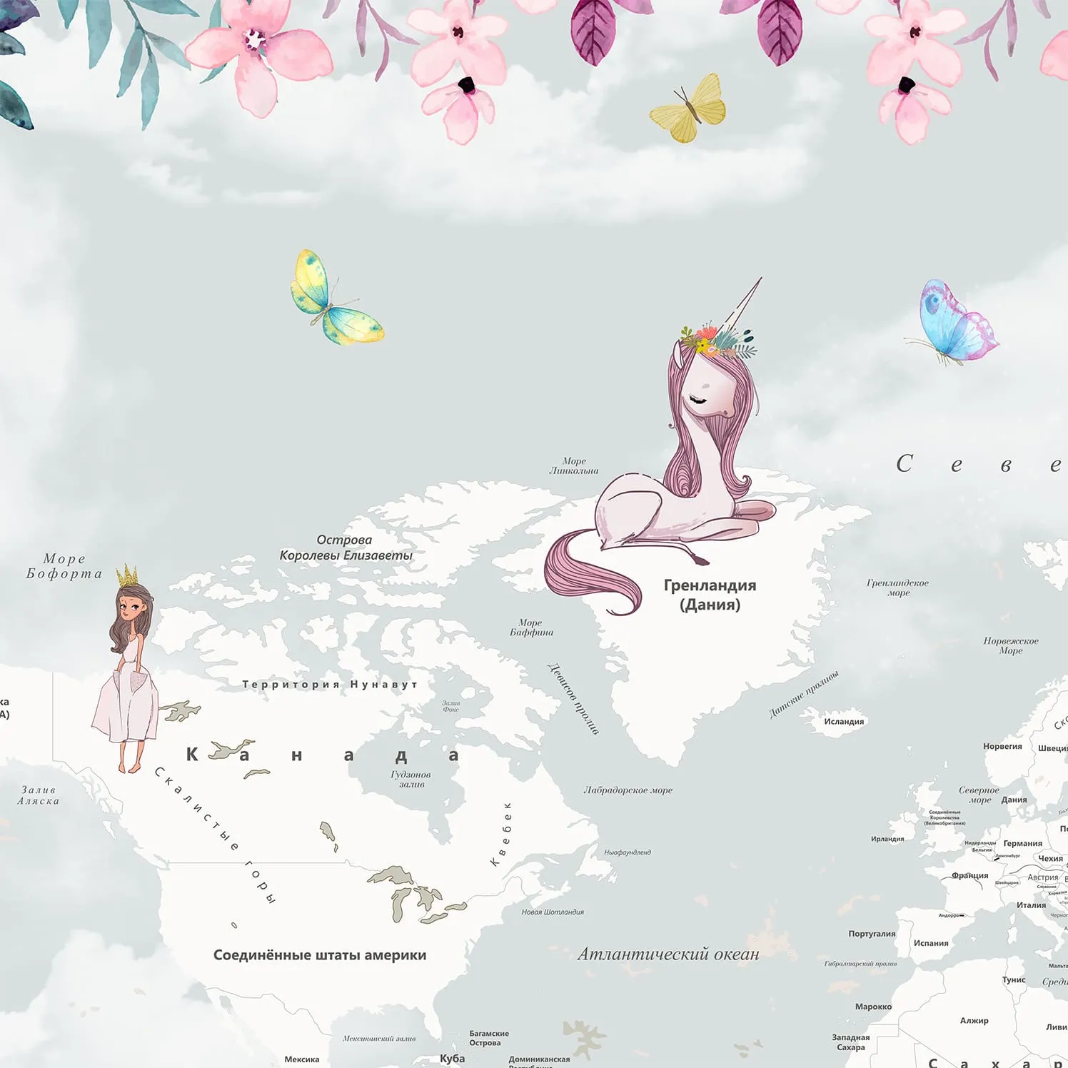 Дизайнерские фотообои рулонные Citydecor Princess 10 на флизелиновой основе 200x140 см