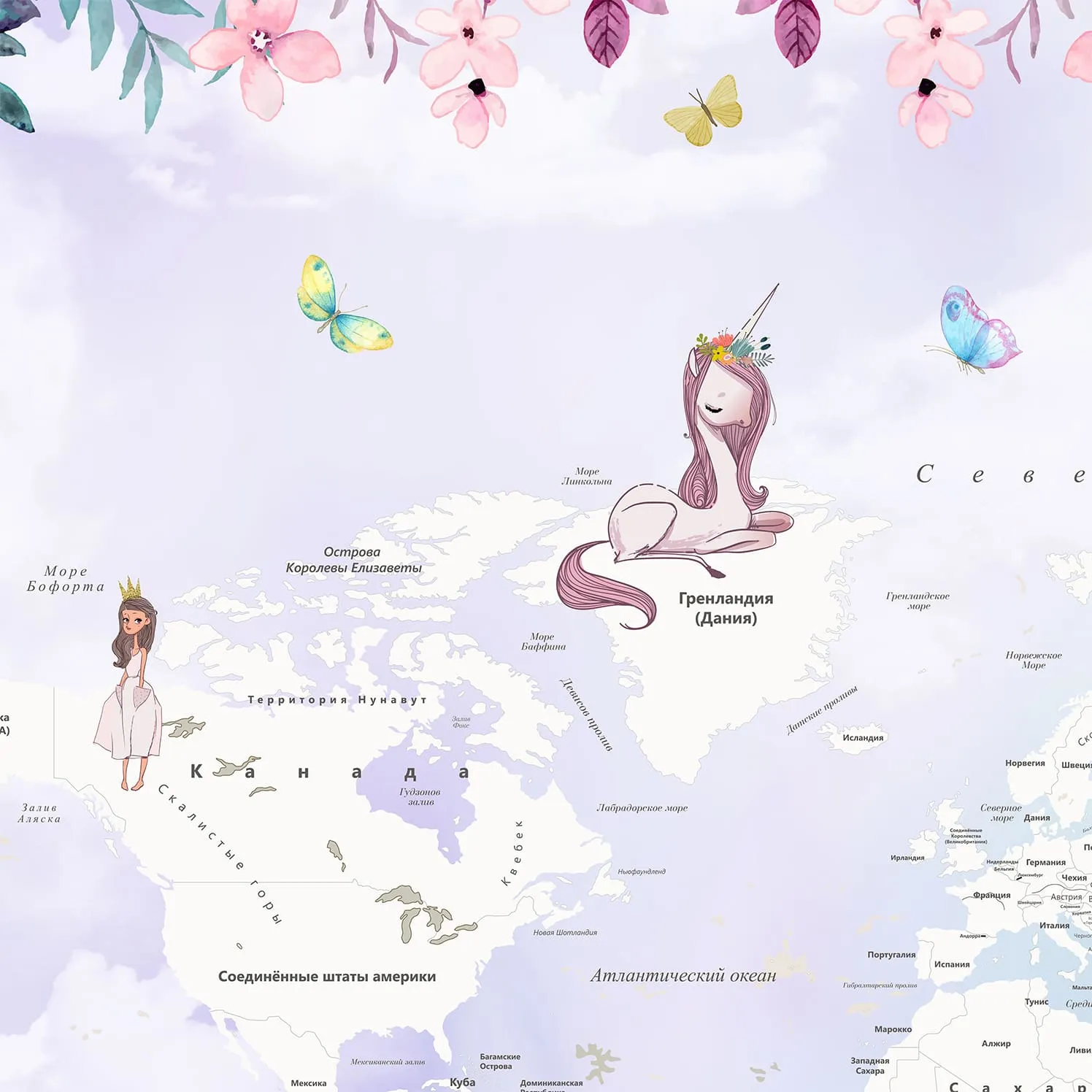 Дизайнерские фотообои рулонные Citydecor Princess 11 на флизелиновой основе 200x140 см