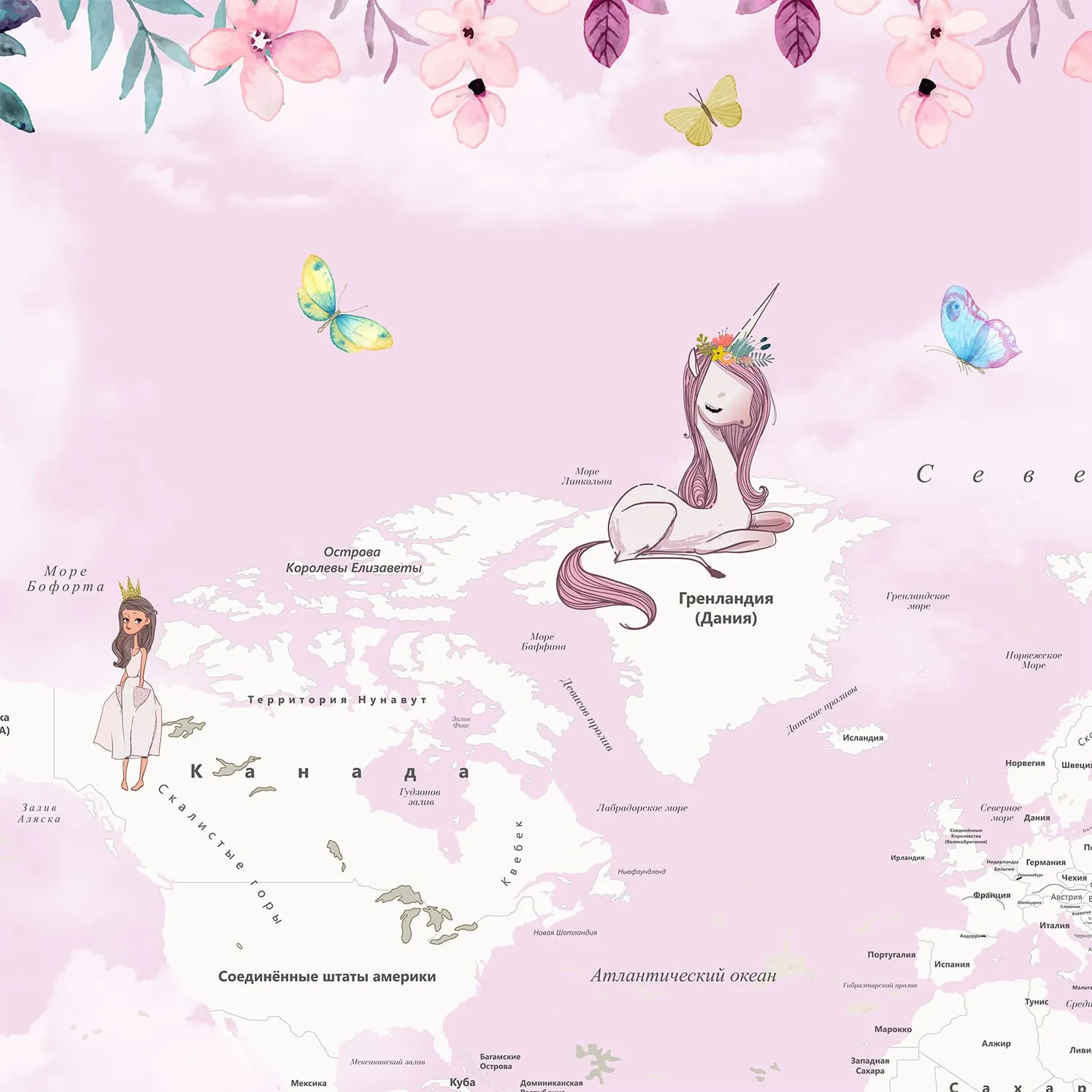 Дизайнерские фотообои рулонные Citydecor Princess 12 на флизелиновой основе 200x140 см