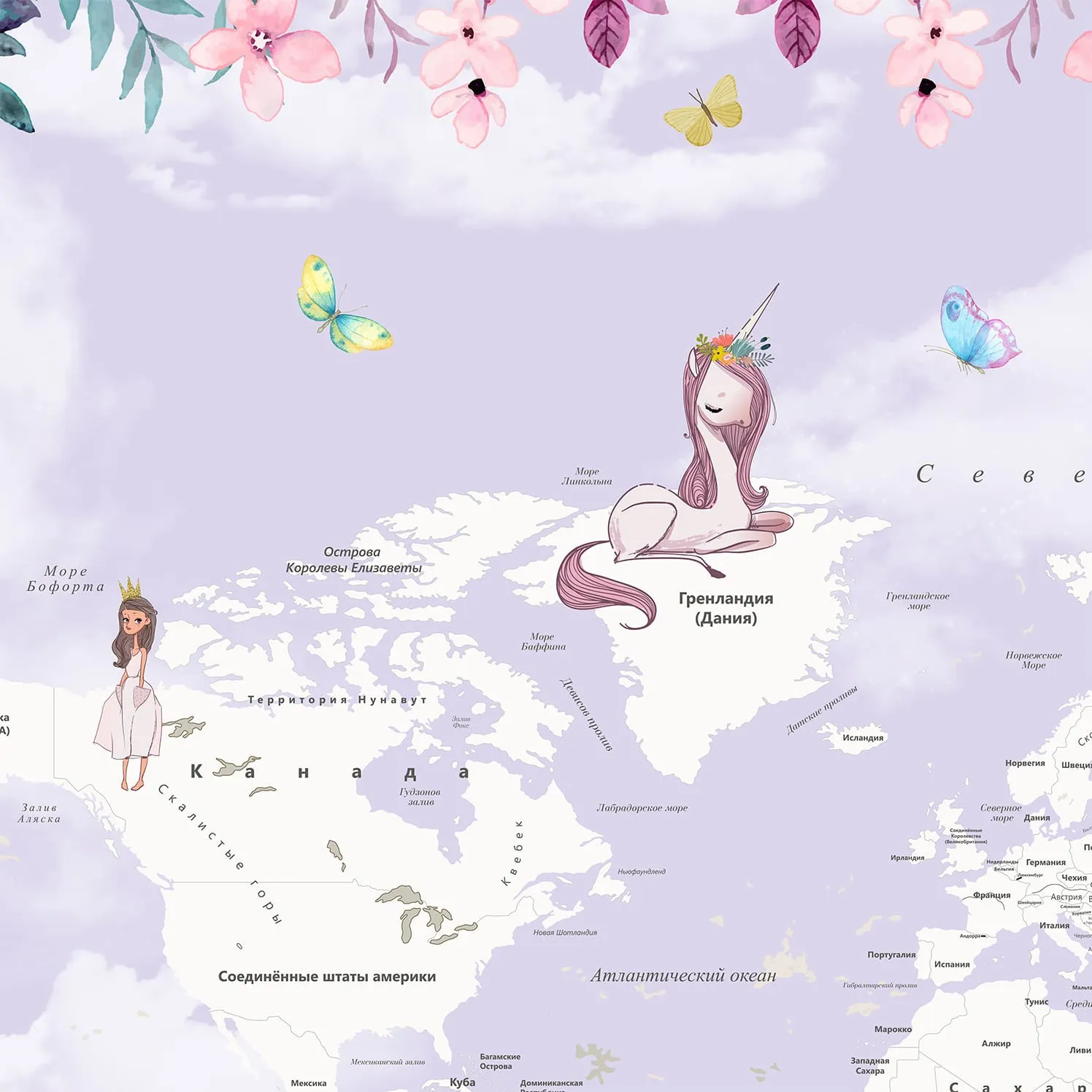 Дизайнерские фотообои рулонные Citydecor Princess 13 на флизелиновой основе 200x140 см