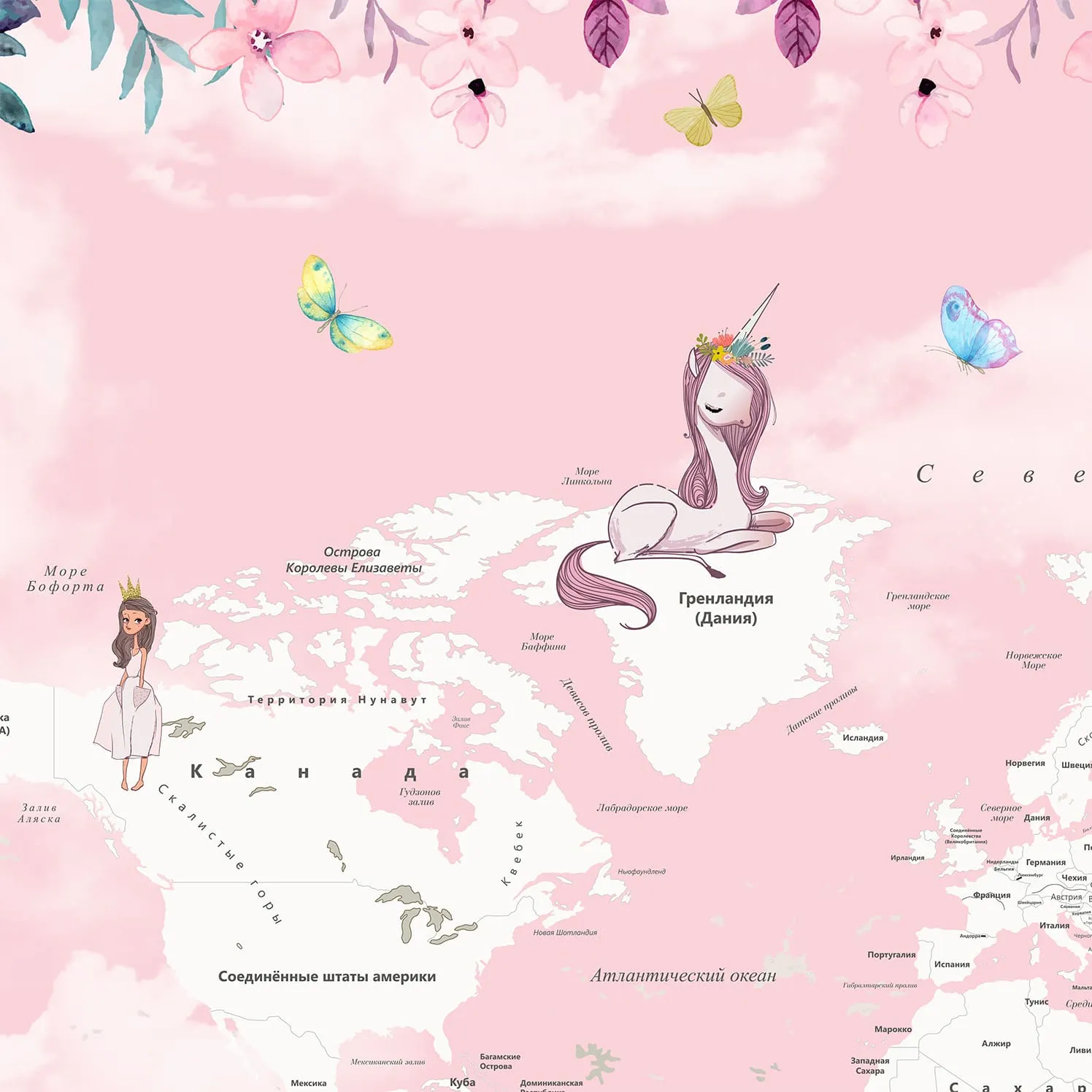 Дизайнерские фотообои рулонные Citydecor Princess 14 на флизелиновой основе 200x140 см