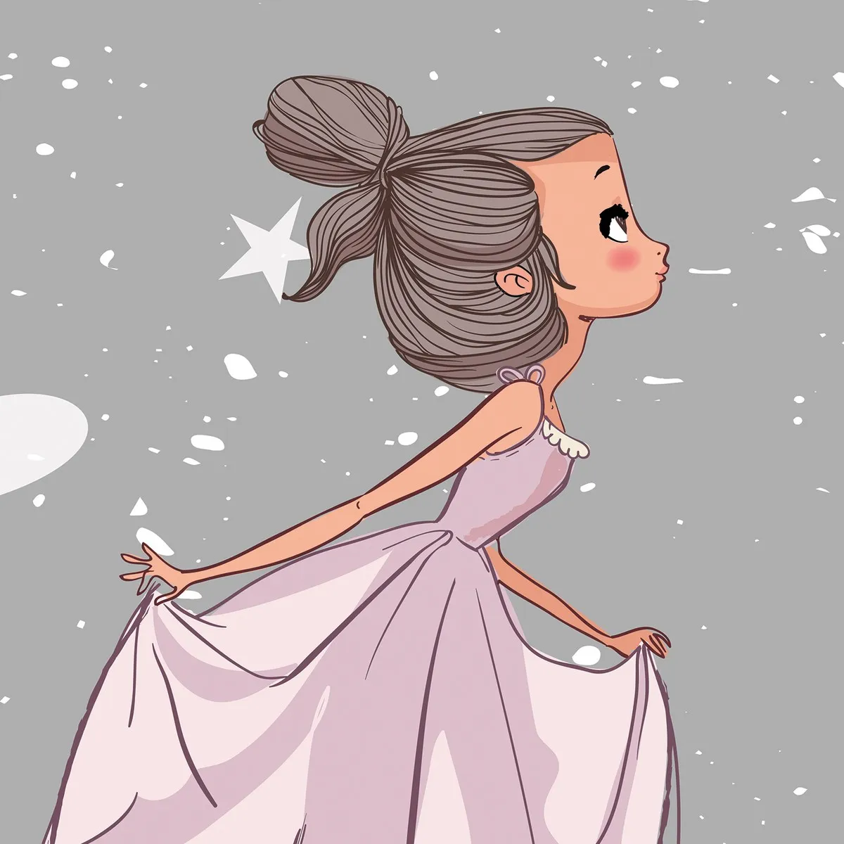 Дизайнерские фотообои рулонные Citydecor Princess 1 на флизелиновой основе 200x140 см 