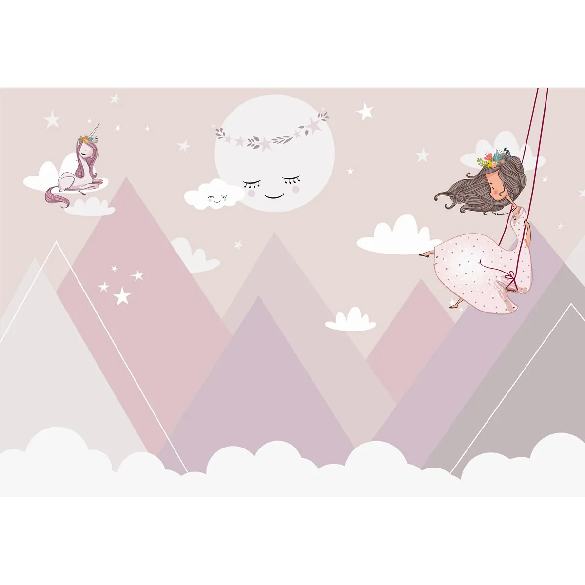 Дизайнерские фотообои рулонные Citydecor Princess 5 на флизелиновой основе 200x140 см 