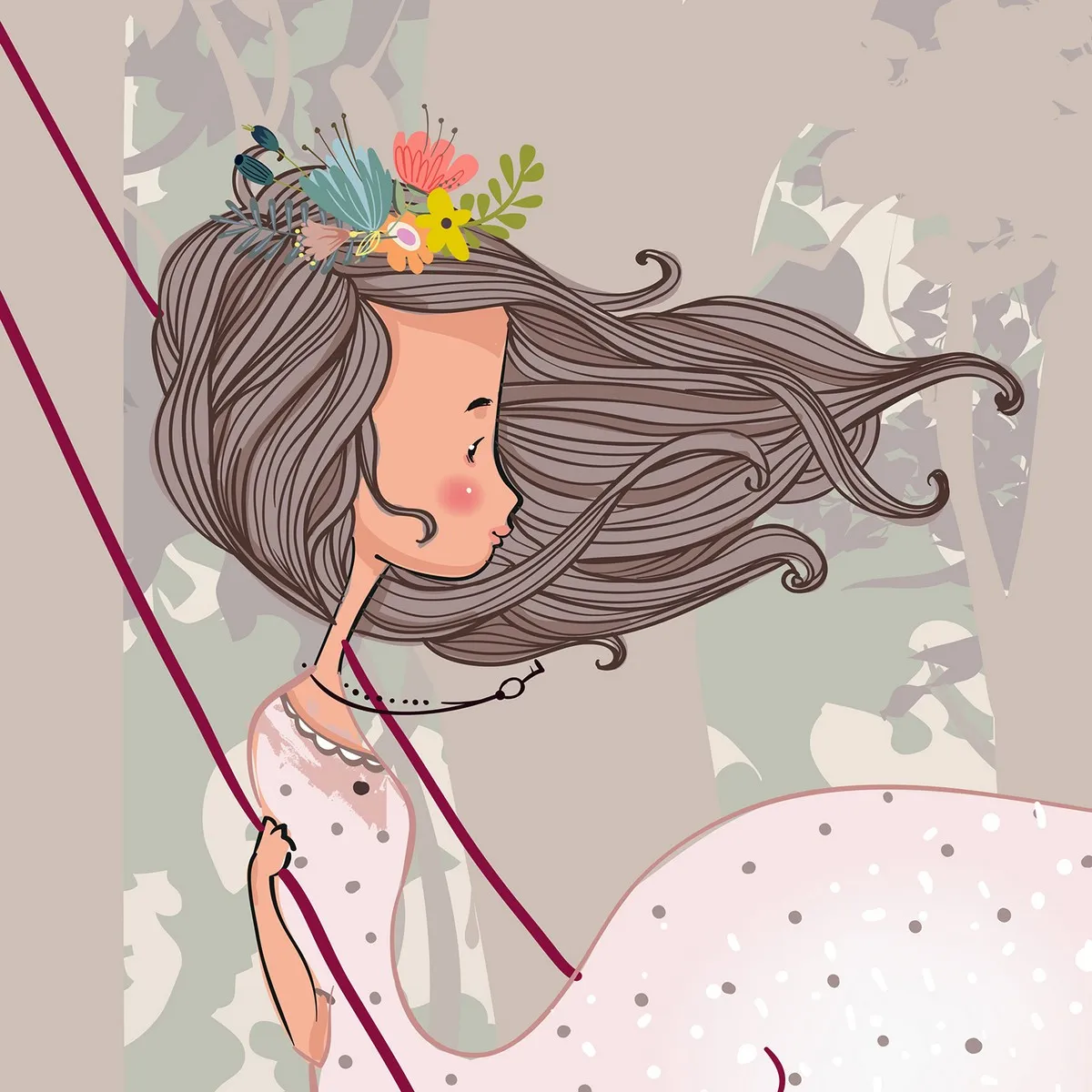 Дизайнерские фотообои рулонные Citydecor Princess 6 на флизелиновой основе 200x140 см 