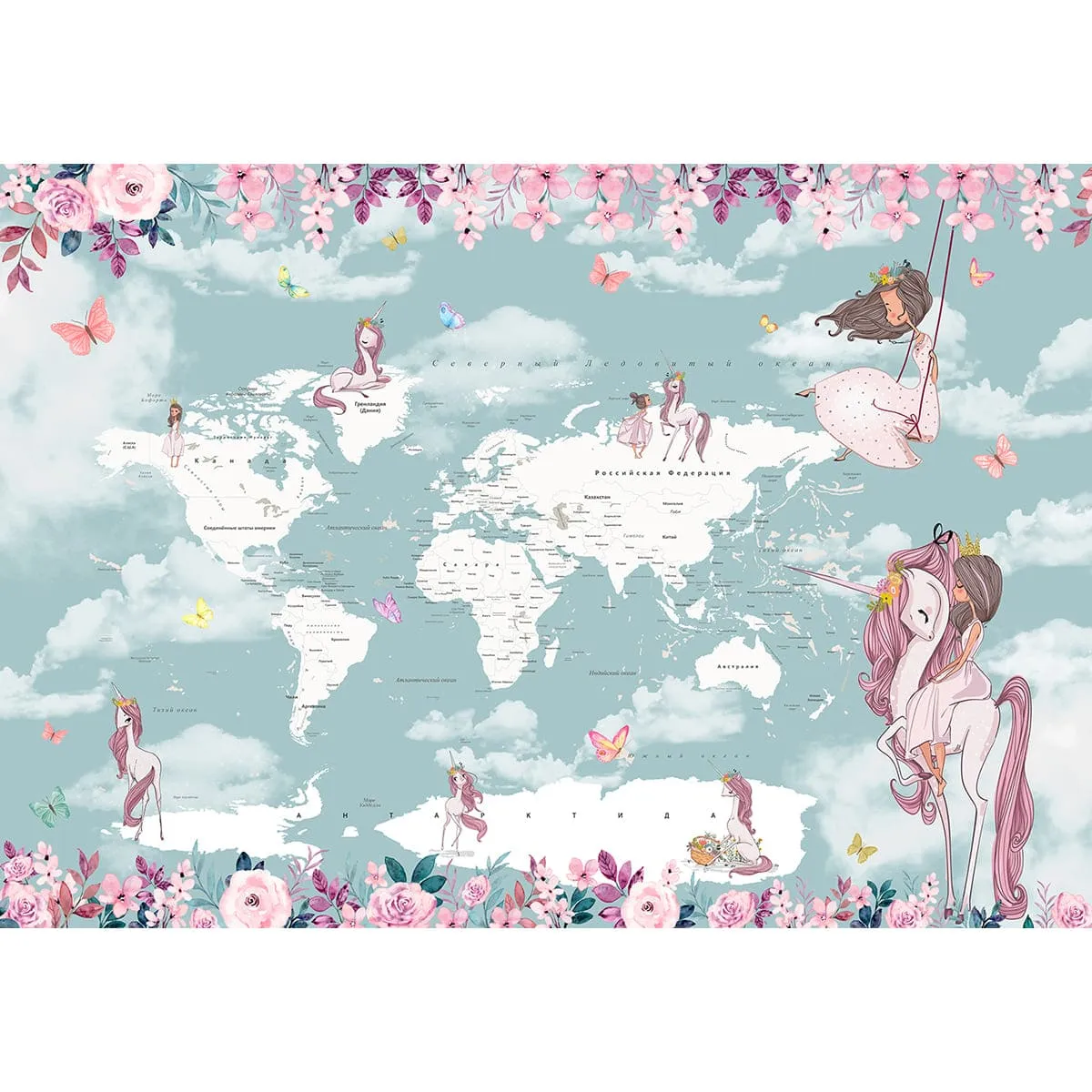 Дизайнерские фотообои рулонные Citydecor Princess 9 на флизелиновой основе 200x140 см