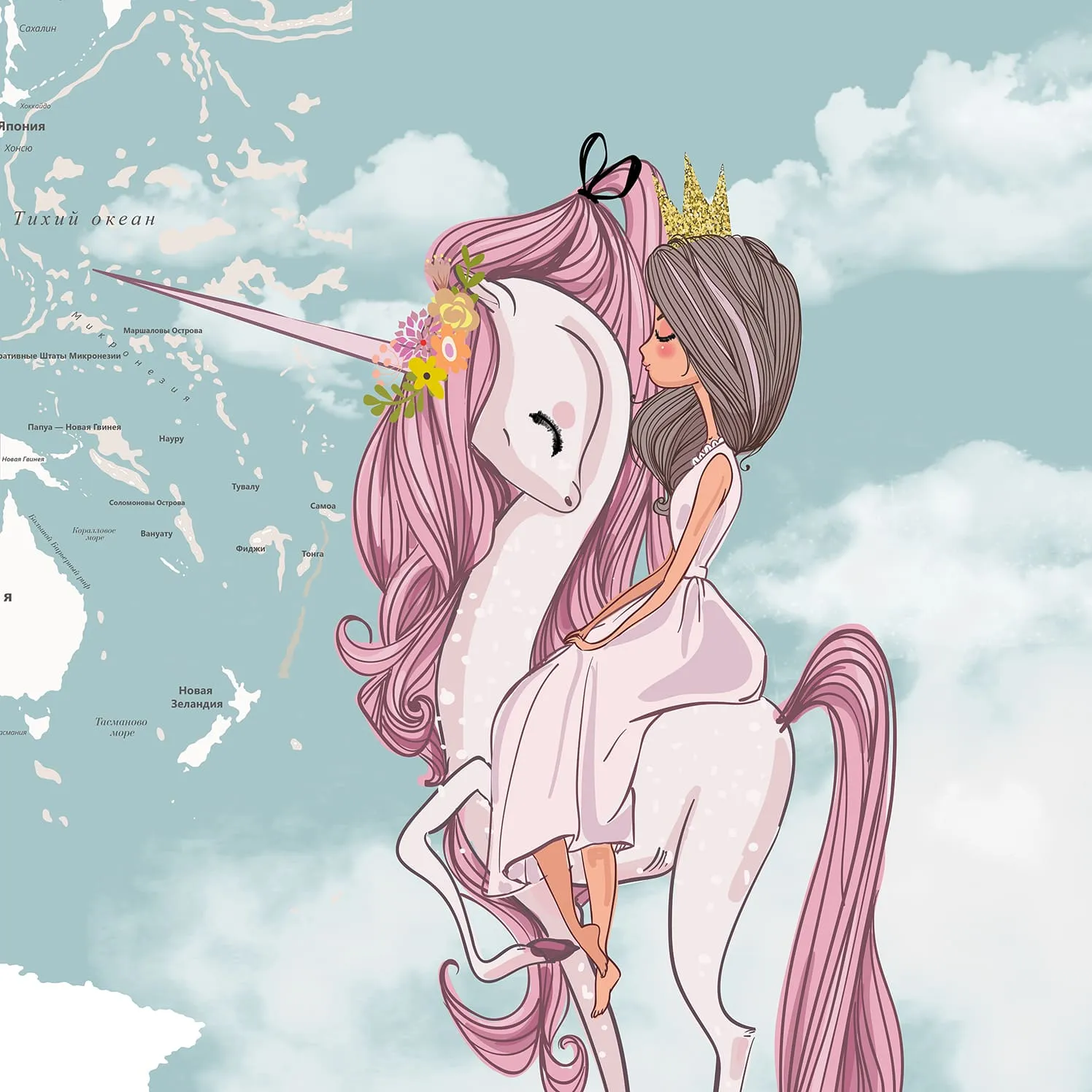 Дизайнерские фотообои рулонные Citydecor Princess 9 на флизелиновой основе 200x140 см