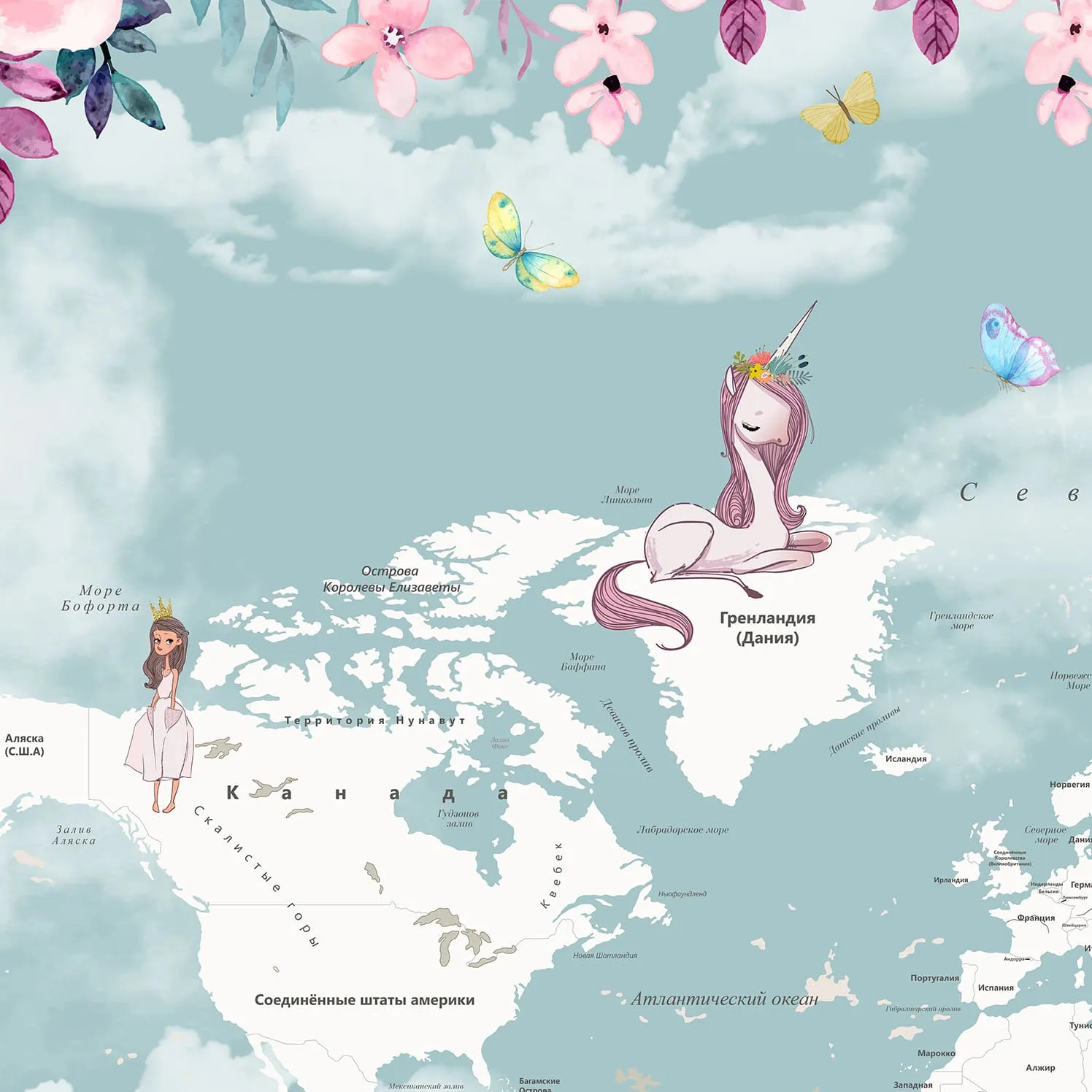 Дизайнерские фотообои рулонные Citydecor Princess 9 на флизелиновой основе 200x140 см