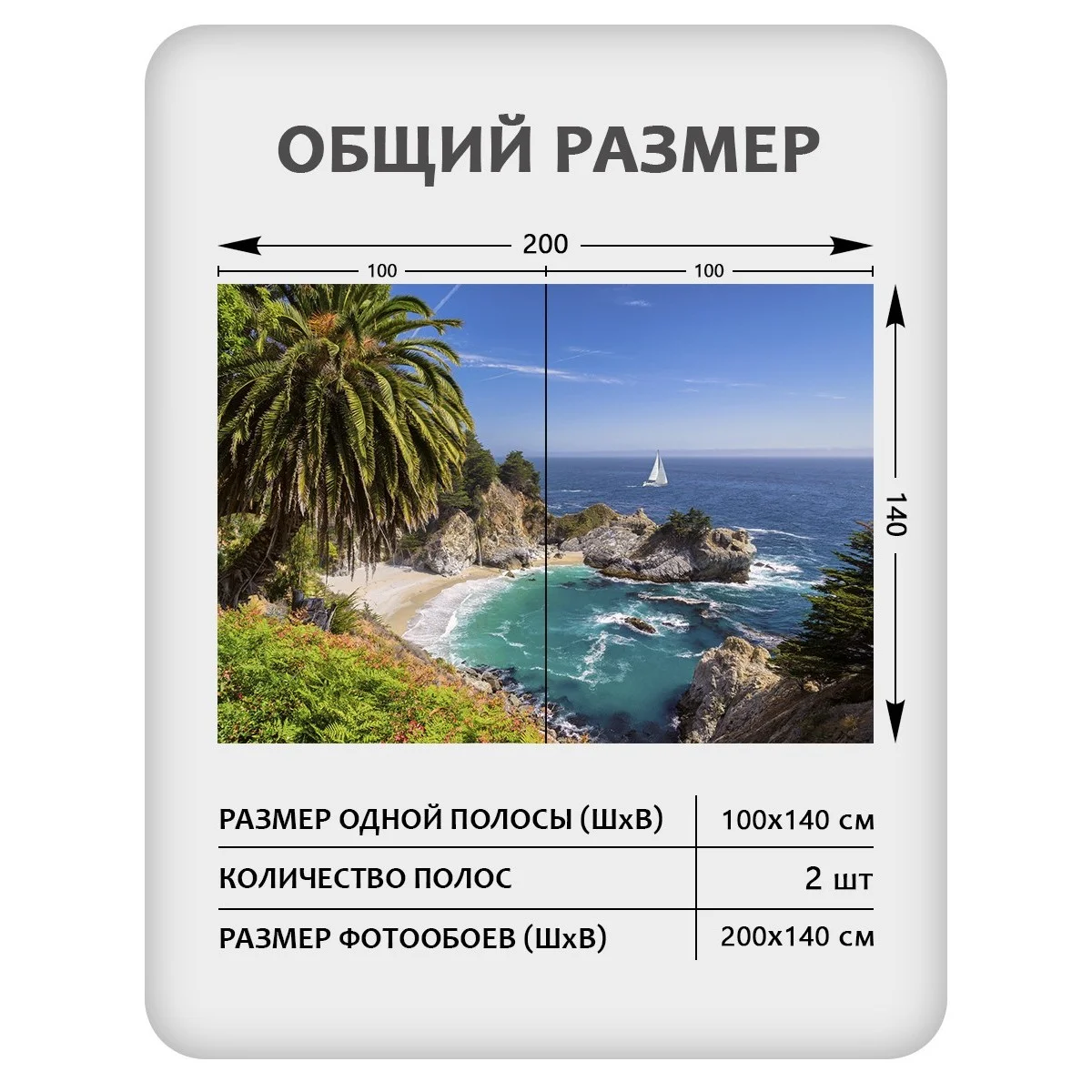 Фотообои рулонные Citydecor Море и Водопады 29 на флизелиновой основе 200x140 см