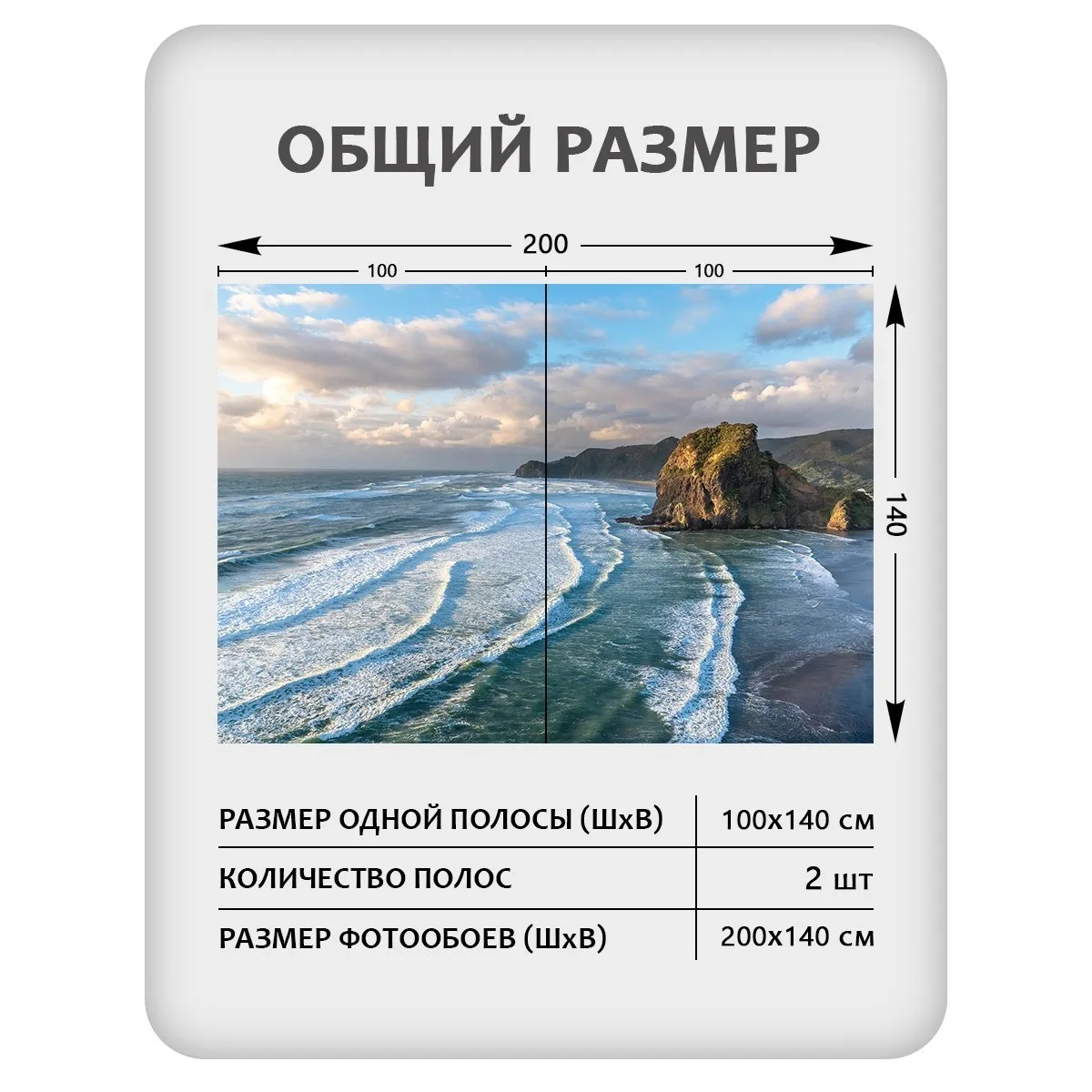 Фотообои рулонные Citydecor Море и Водопады 60 на флизелиновой основе 200x140 см