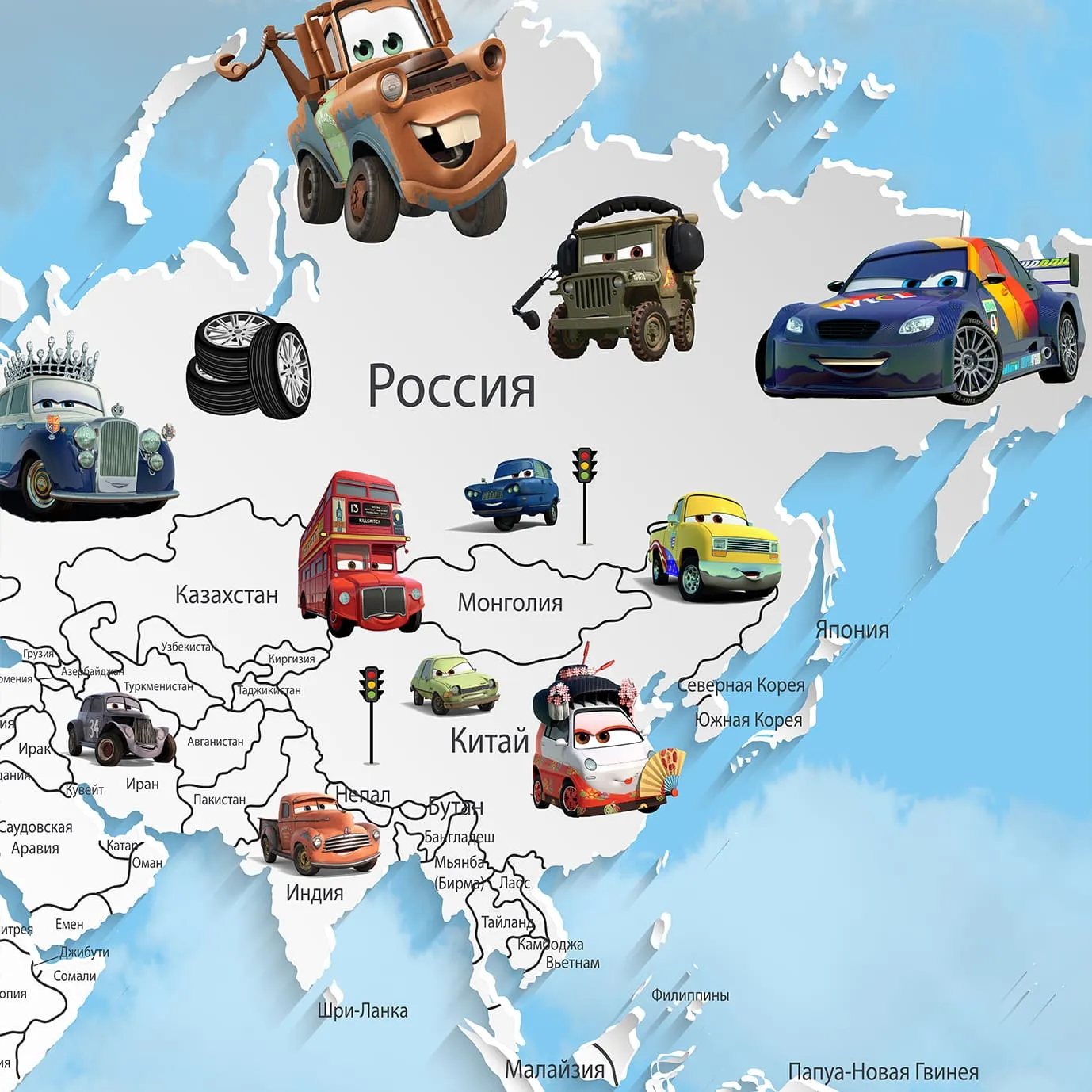 Дизайнерские фотообои рулонные Citydecor Superhero Молния МакКвин 2 на флизелиновой основе 200x140 см