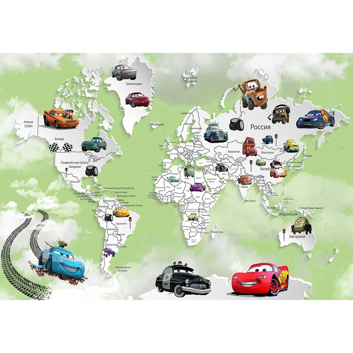 Дизайнерские фотообои рулонные Citydecor Superhero Молния МакКвин 3 на флизелиновой основе 200x140 см