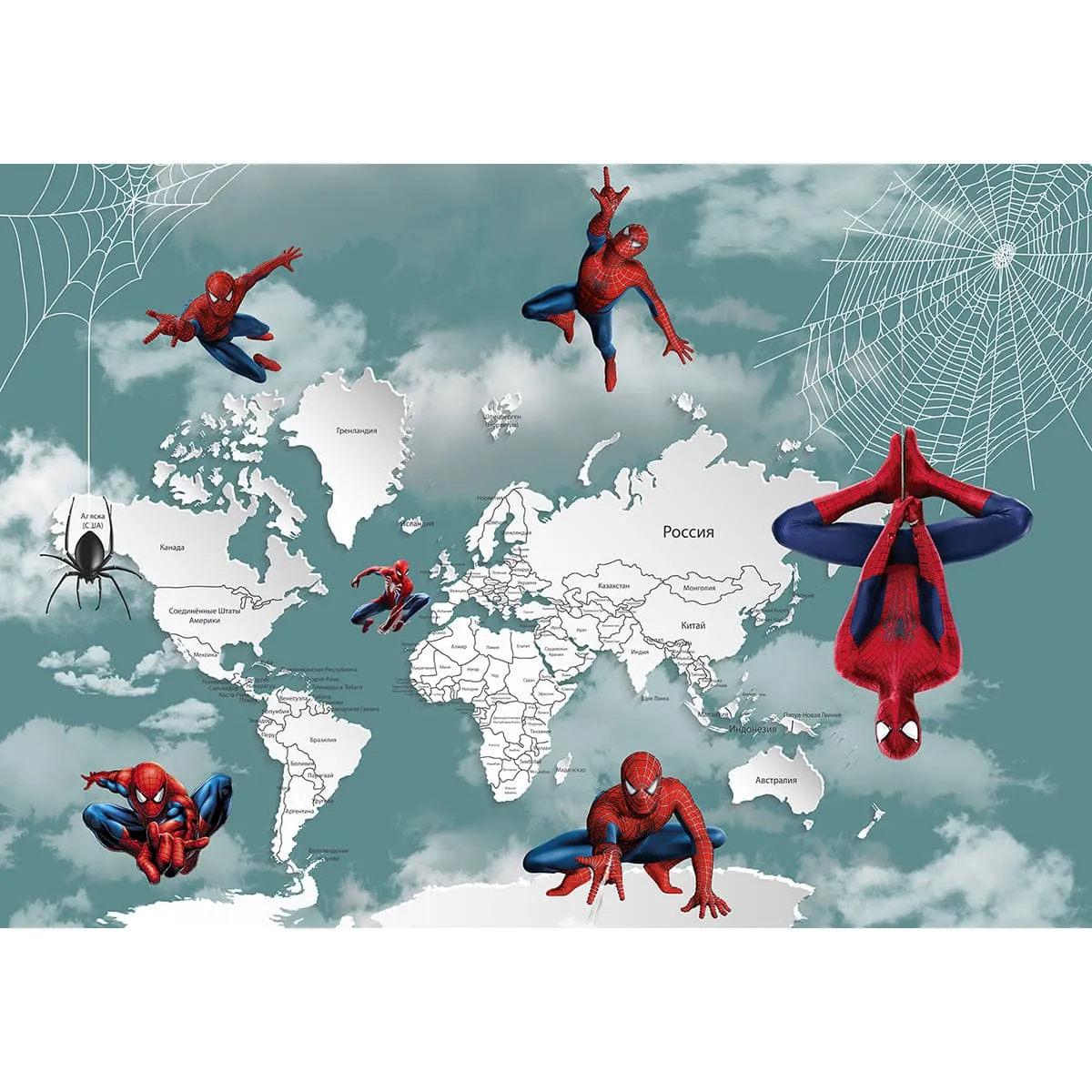 Дизайнерские фотообои рулонные Citydecor Superhero Spider-Man 2 на флизелиновой основе 200x140 см