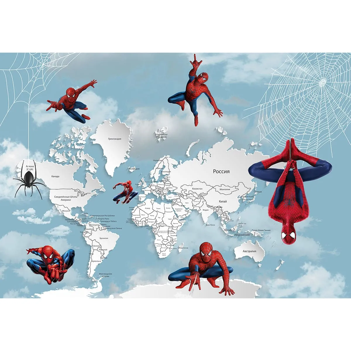 Дизайнерские фотообои рулонные Citydecor Superhero Spider-Man 3 на флизелиновой основе 200x140 см