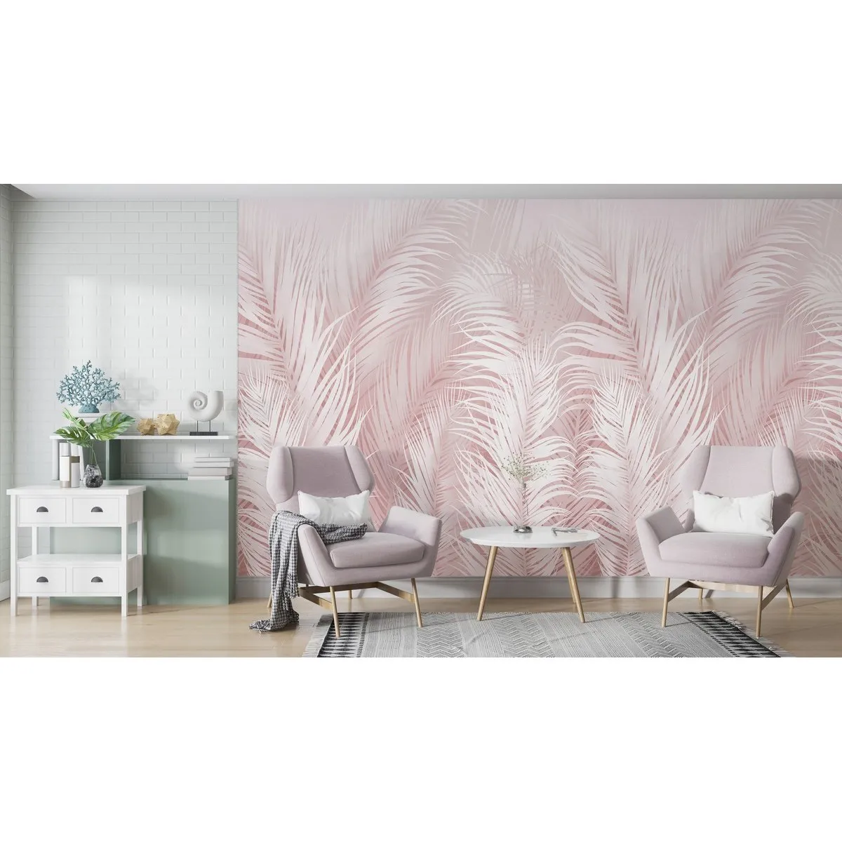 Бесшовные фотообои Citydecor Пальмовые листья AIR 68 на флизелиновой основе 200x270 см