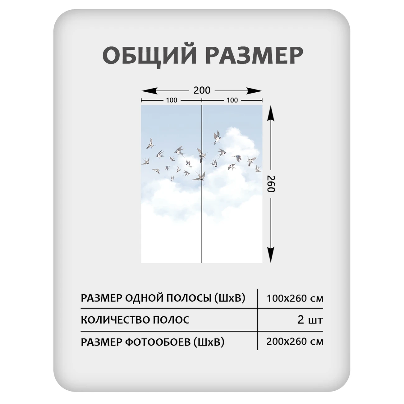 Фотообои рулонные Citydecor Air 11 на флизелиновой основе 200x260 см