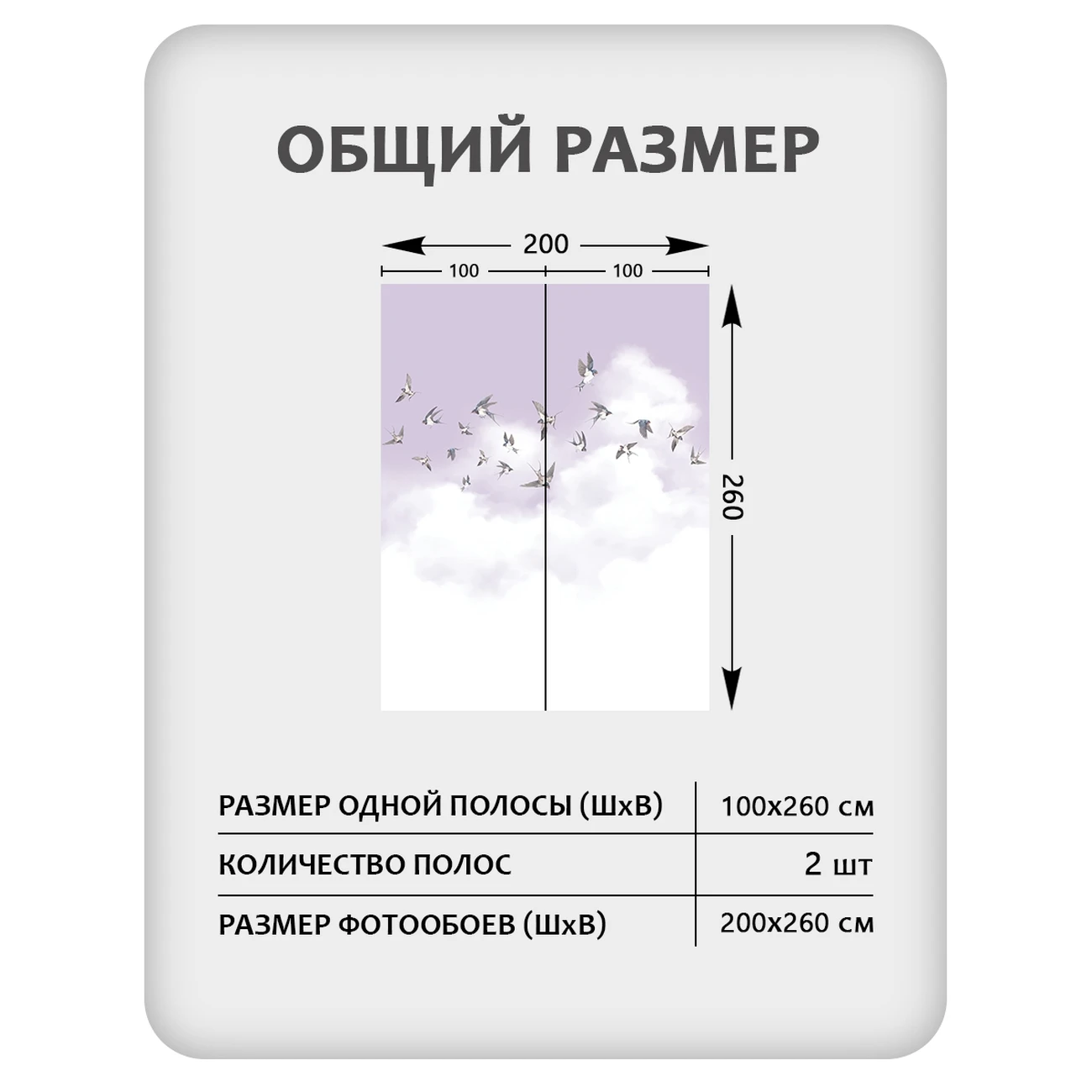 Фотообои рулонные Citydecor Air 13 на флизелиновой основе 200x260 см