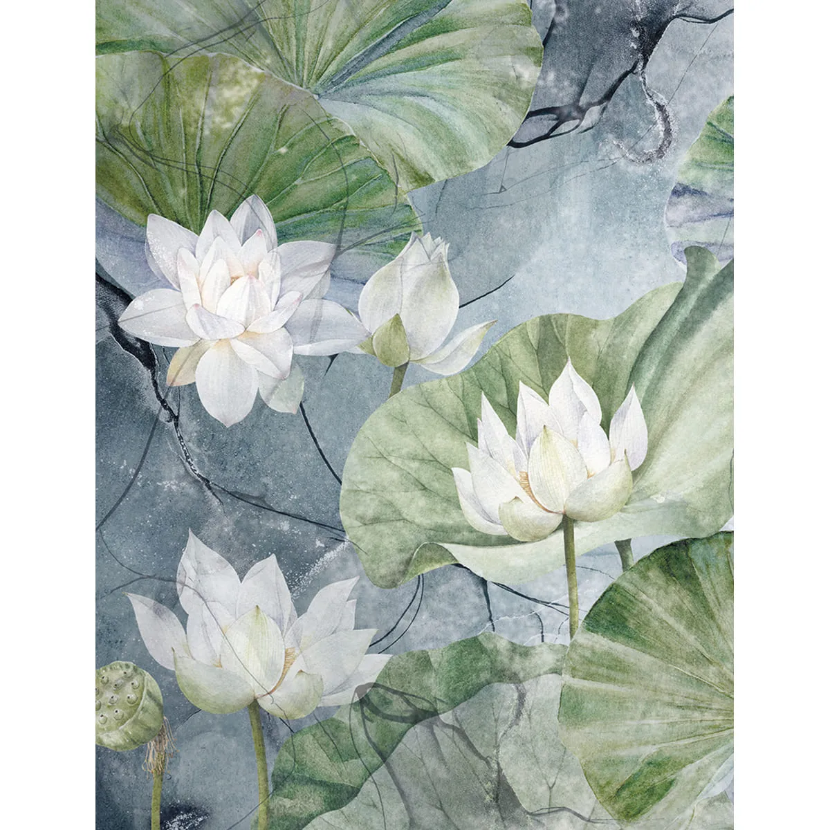 Бесшовное дизайнерское панно Citydecor Blossom 26 на флизелиновой основе 200x270 см