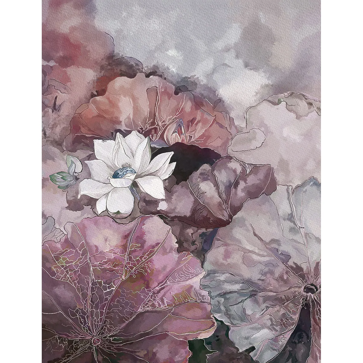Дизайнерские фотообои рулонные Citydecor Blossom 4 на флизелиновой основе 200x260 см