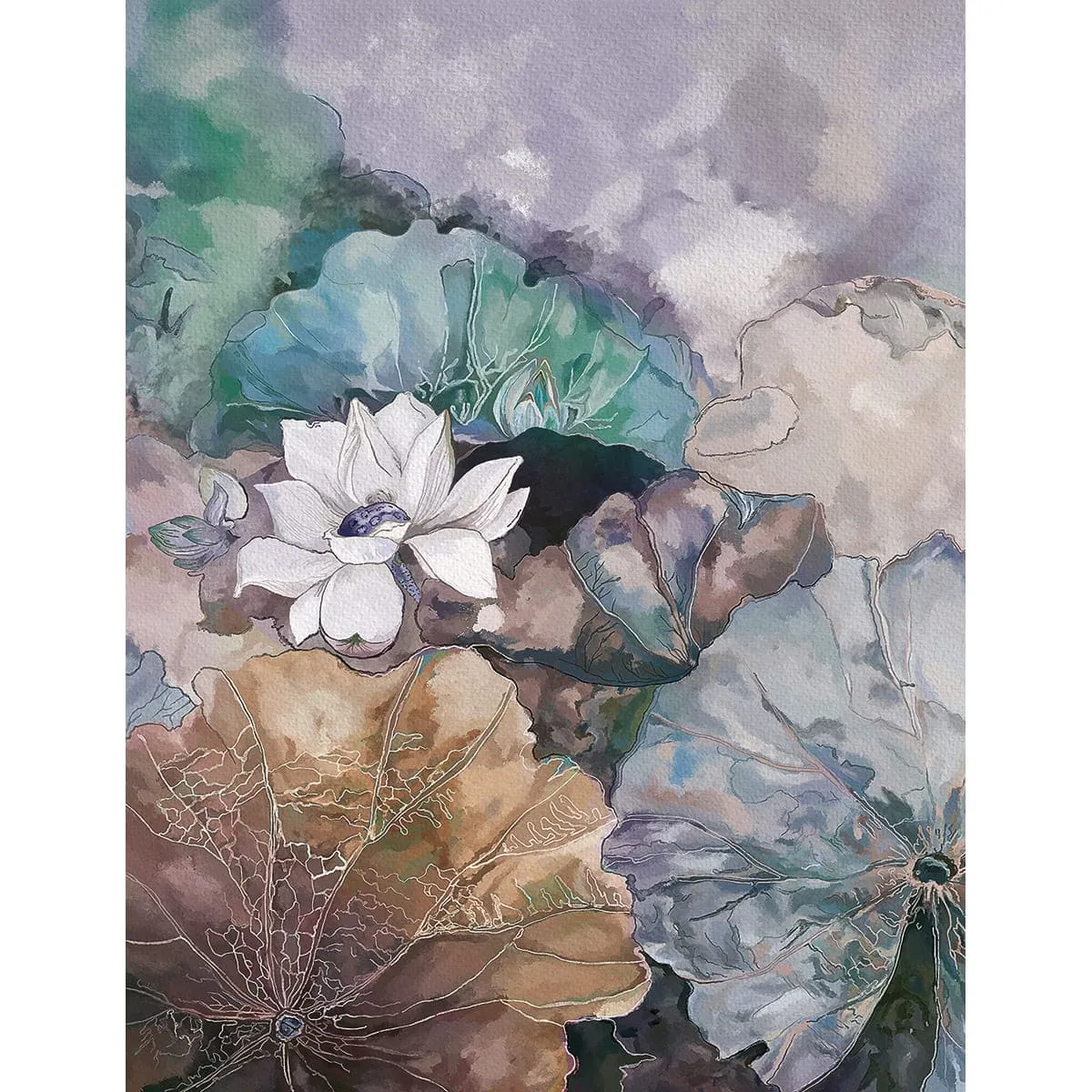 Бесшовное дизайнерское панно Citydecor Blossom 5 на флизелиновой основе 200x270 см