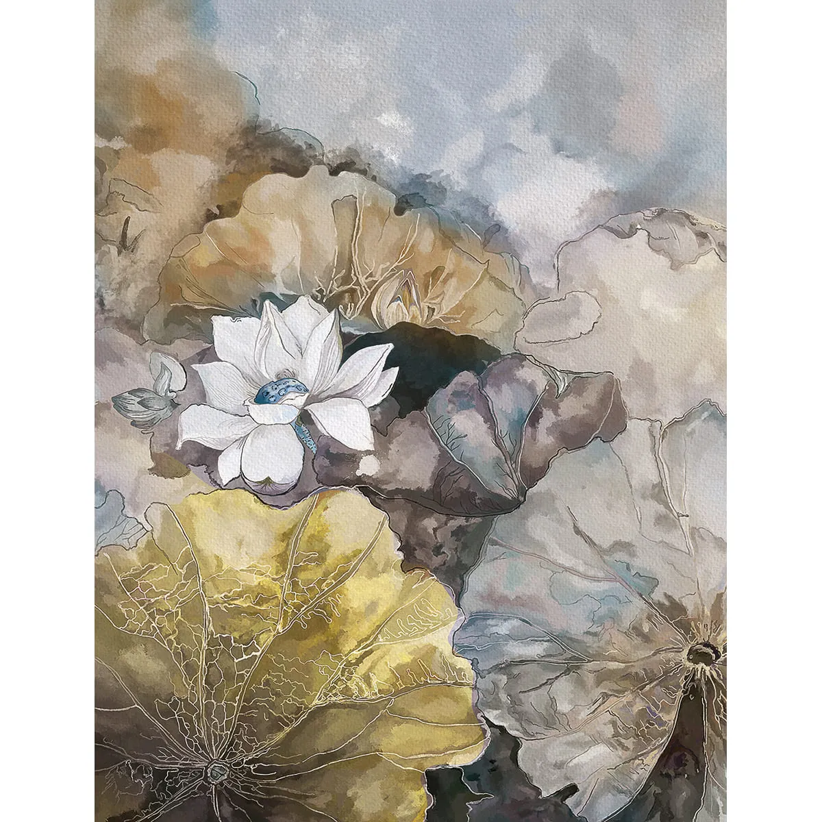 Бесшовное дизайнерское панно Citydecor Blossom 7 на флизелиновой основе 200x270 см